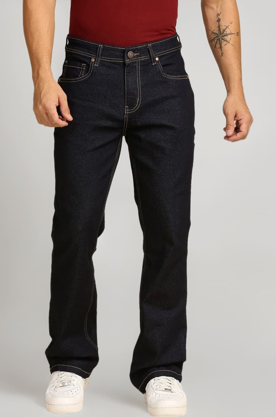 Men's Regular Fit Mid Rise Jeans