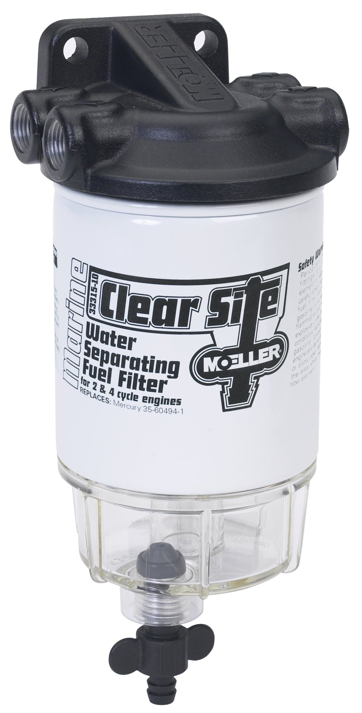 Moeller Clear Site Water Separating Fuel Filter System (3/8" NPT, Aluminum)