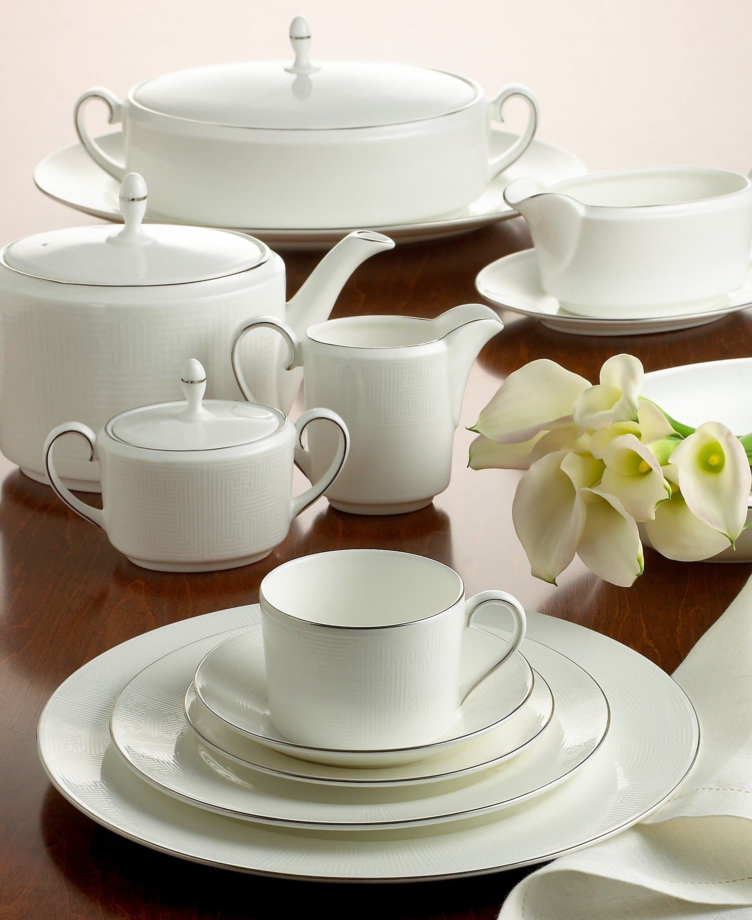 Ivory Trellis Bread & Butter Plates