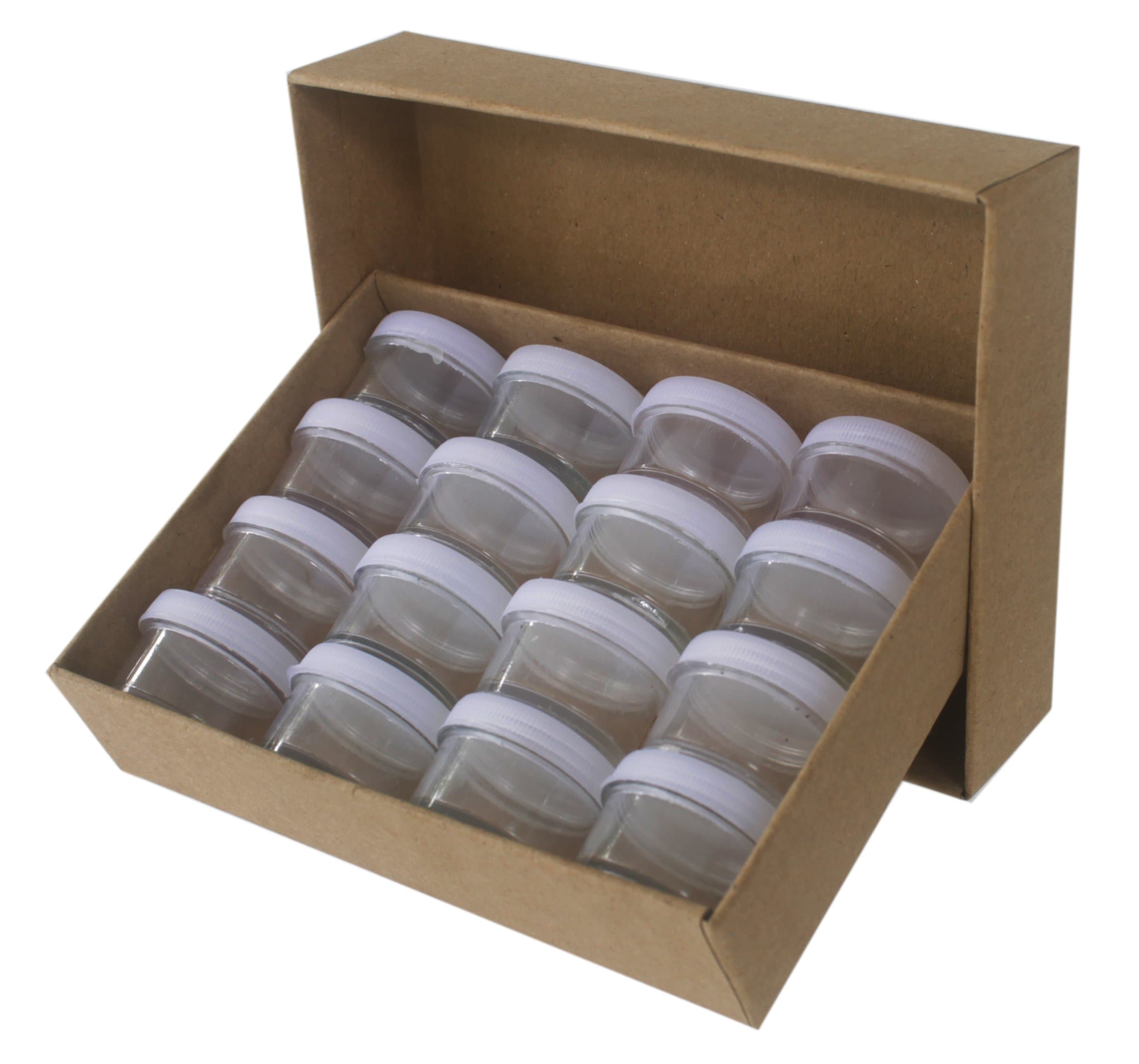 16 Small Plastic Pot Jars Cosmetic Containers with Lids 5-Gram