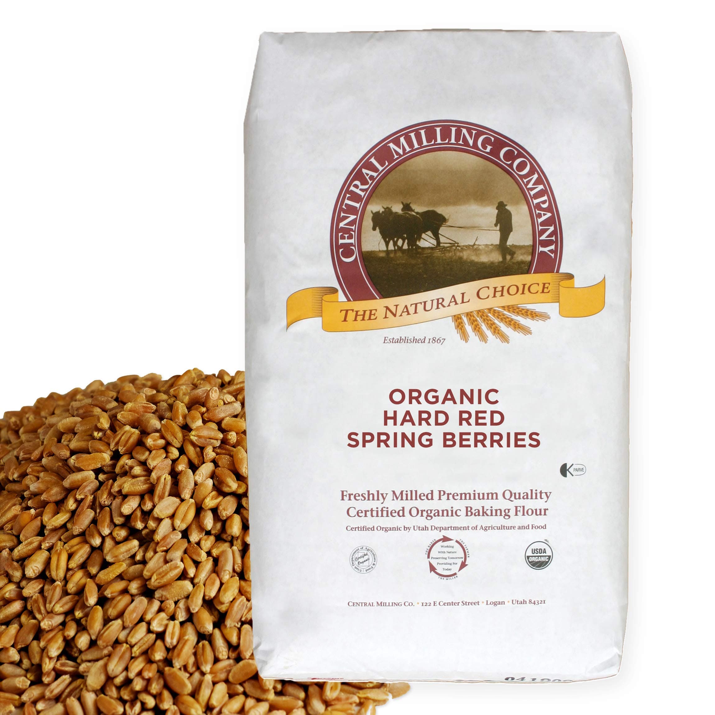 100% Organic Hard Red Spring Wheat Berries