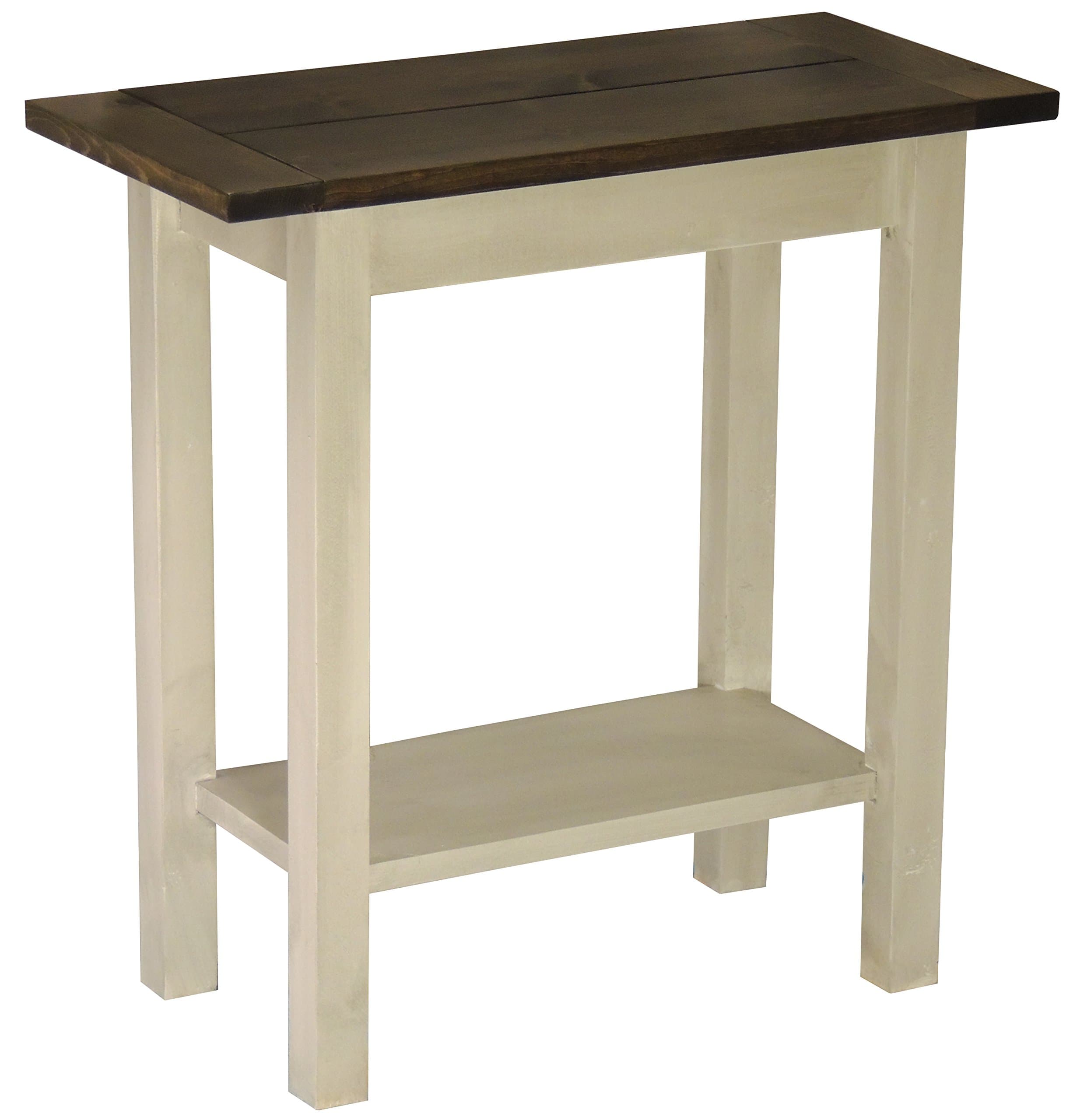 Rustic End Table with Breadboard Ends Vintage Style Pure Wood Side Table - These Tables are Handcrafted with Real Wood