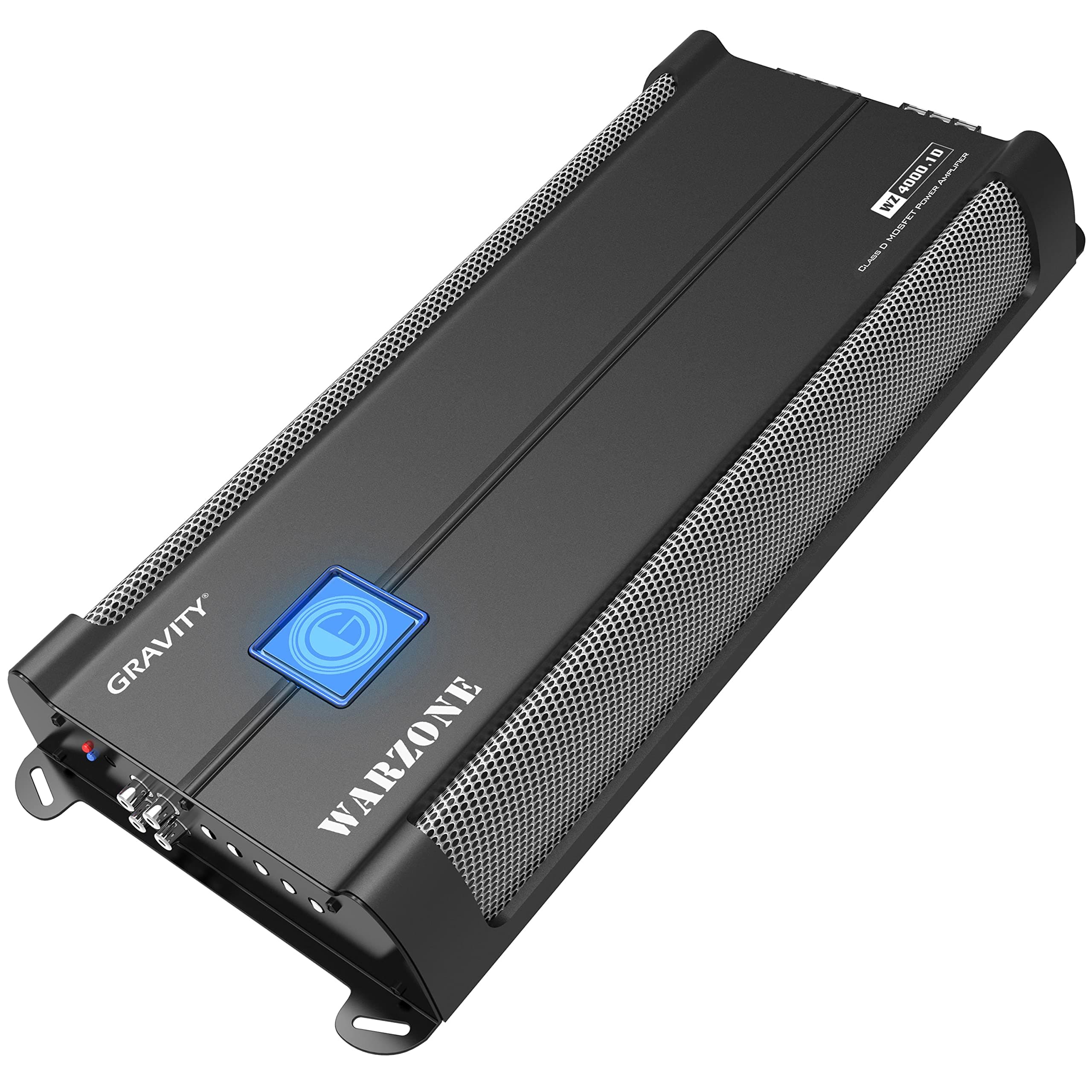 Gravity 4000.1D Class D Car Audio Amplifier – 1800 Watts True RMS @ 1 Ohm Max Power at 4000W, 1/2/4 Ohm Stable, Digital, Monoblock, Mosfet Power Supply, Great for Subwoofers