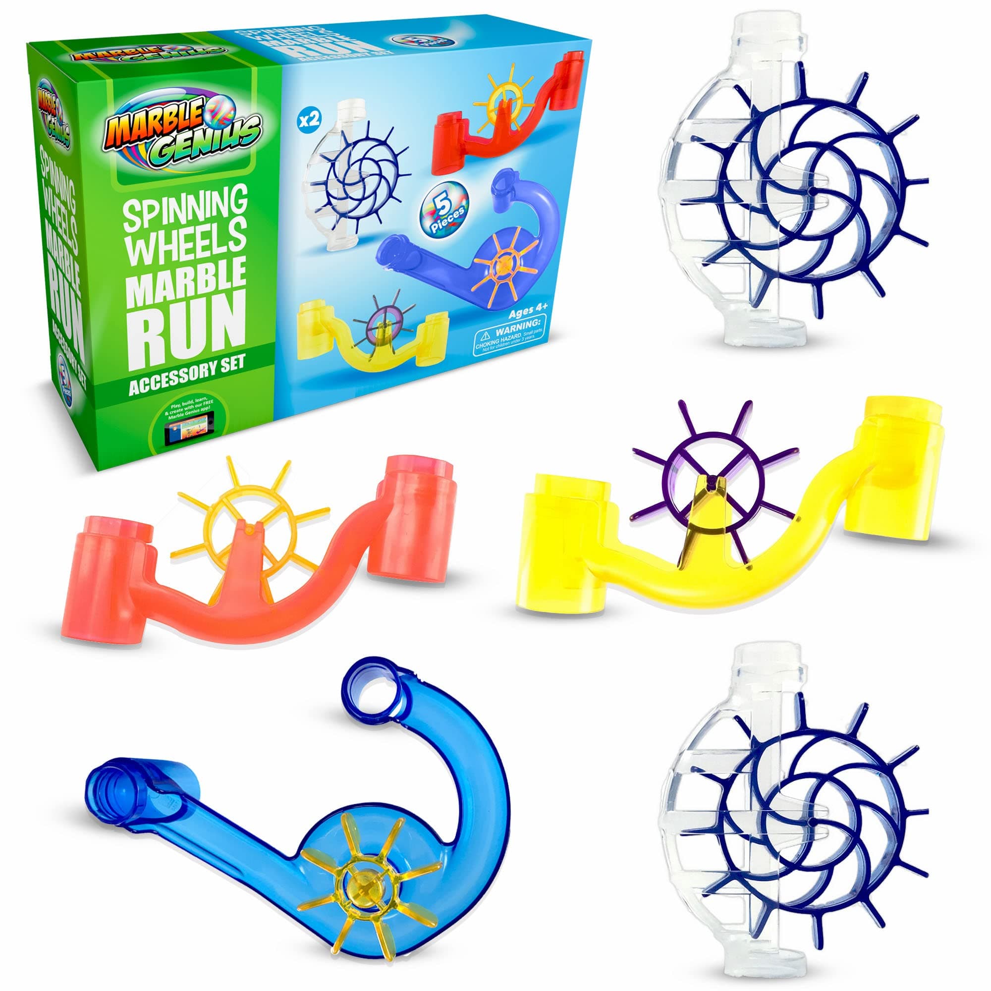 Spinning Wheels - Marble Run Accessory Add-On Set (5 pcs)