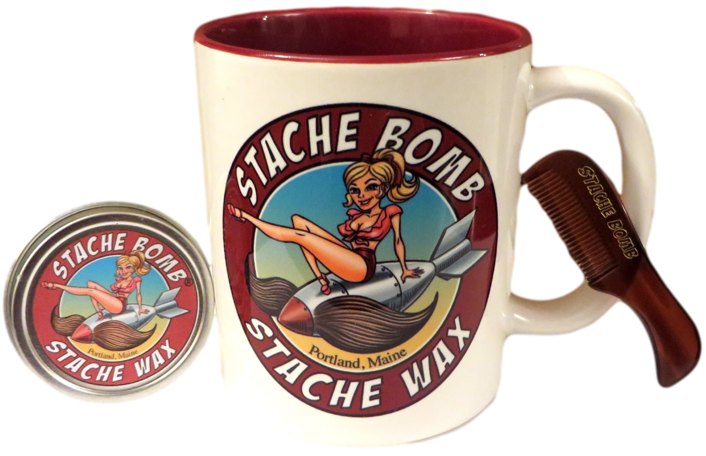 Stache Bomb Stache Wax- Shaving Set