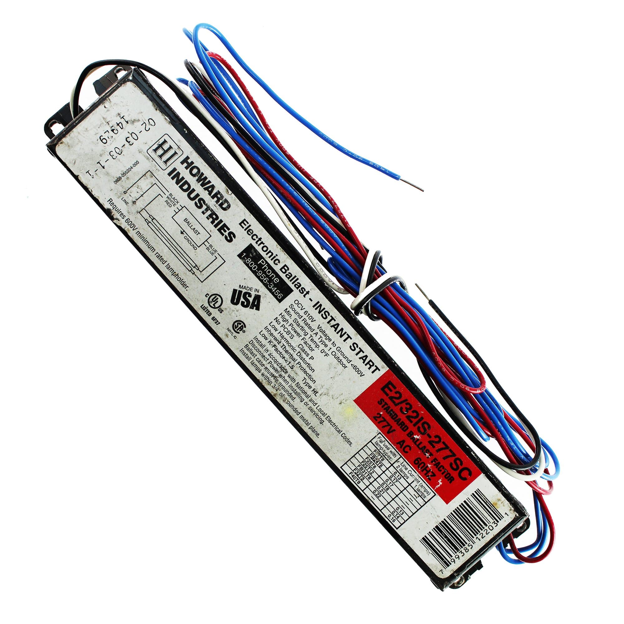Howard Lighting E2/32IS-277SC 32W T8 2 Lamp Electronic Fluorescent Ballast