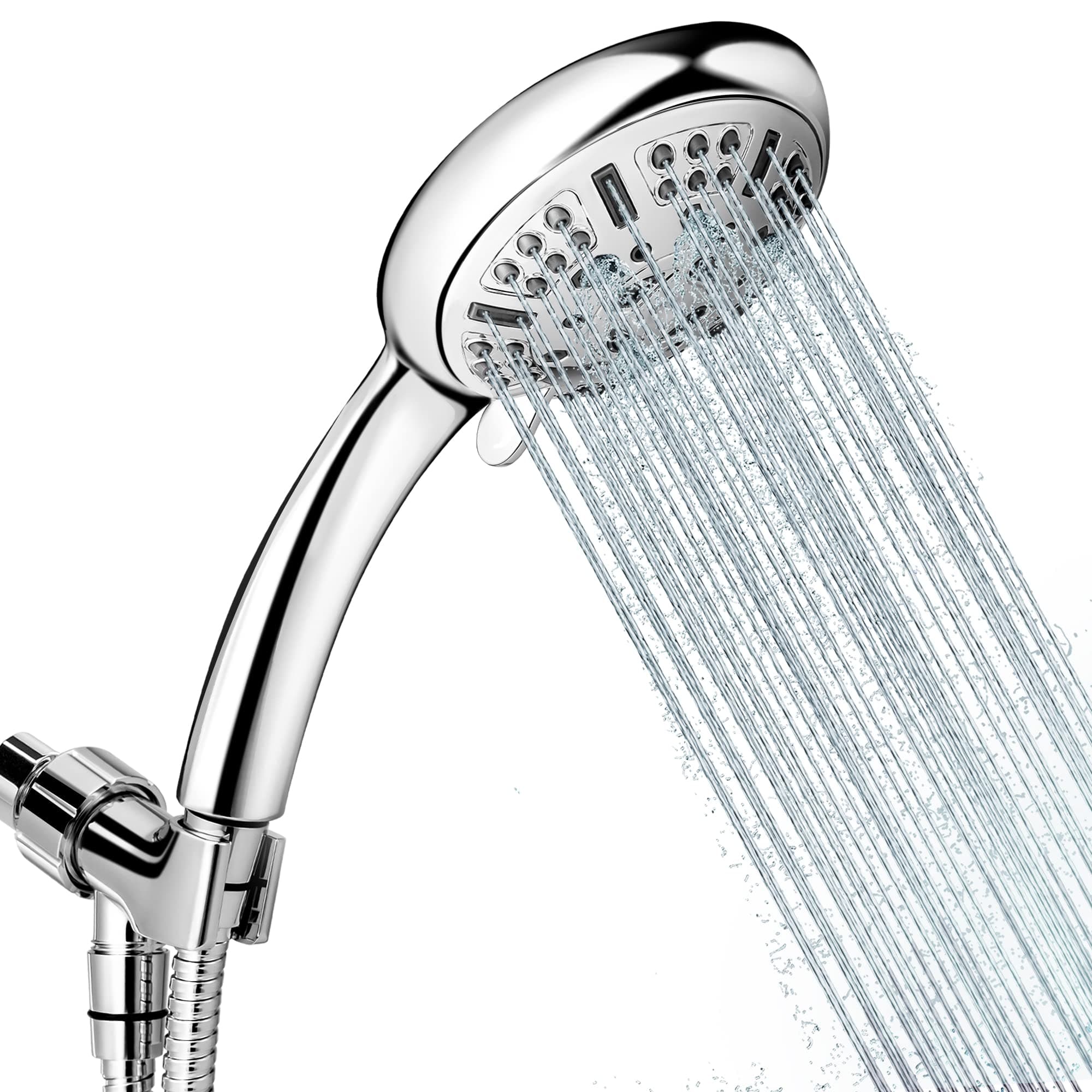High Pressure 9 Functions Shower Head with Handheld,A High-Flow Shower Head for Low Water Pressure Situations with Hose Adjustable Bracket Rubber Washers