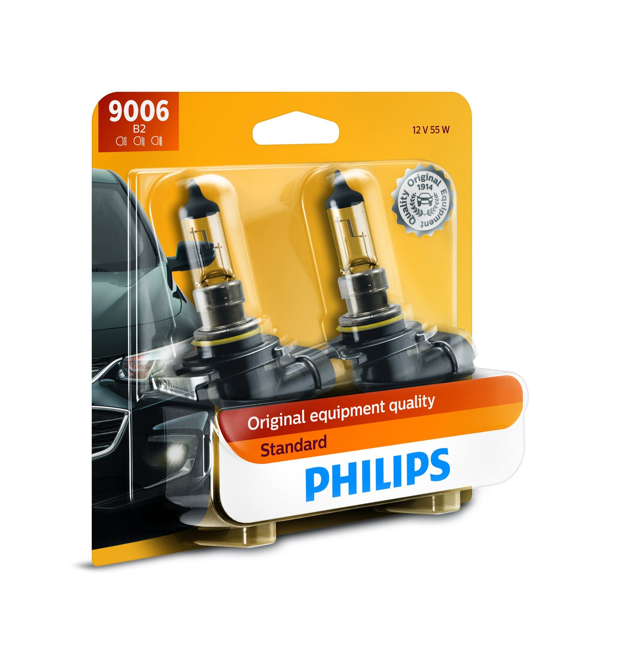 Automotive Lighting 9006 Standard Halogen Replacement Headlight Bulbs, 2 Pack (9006B2)