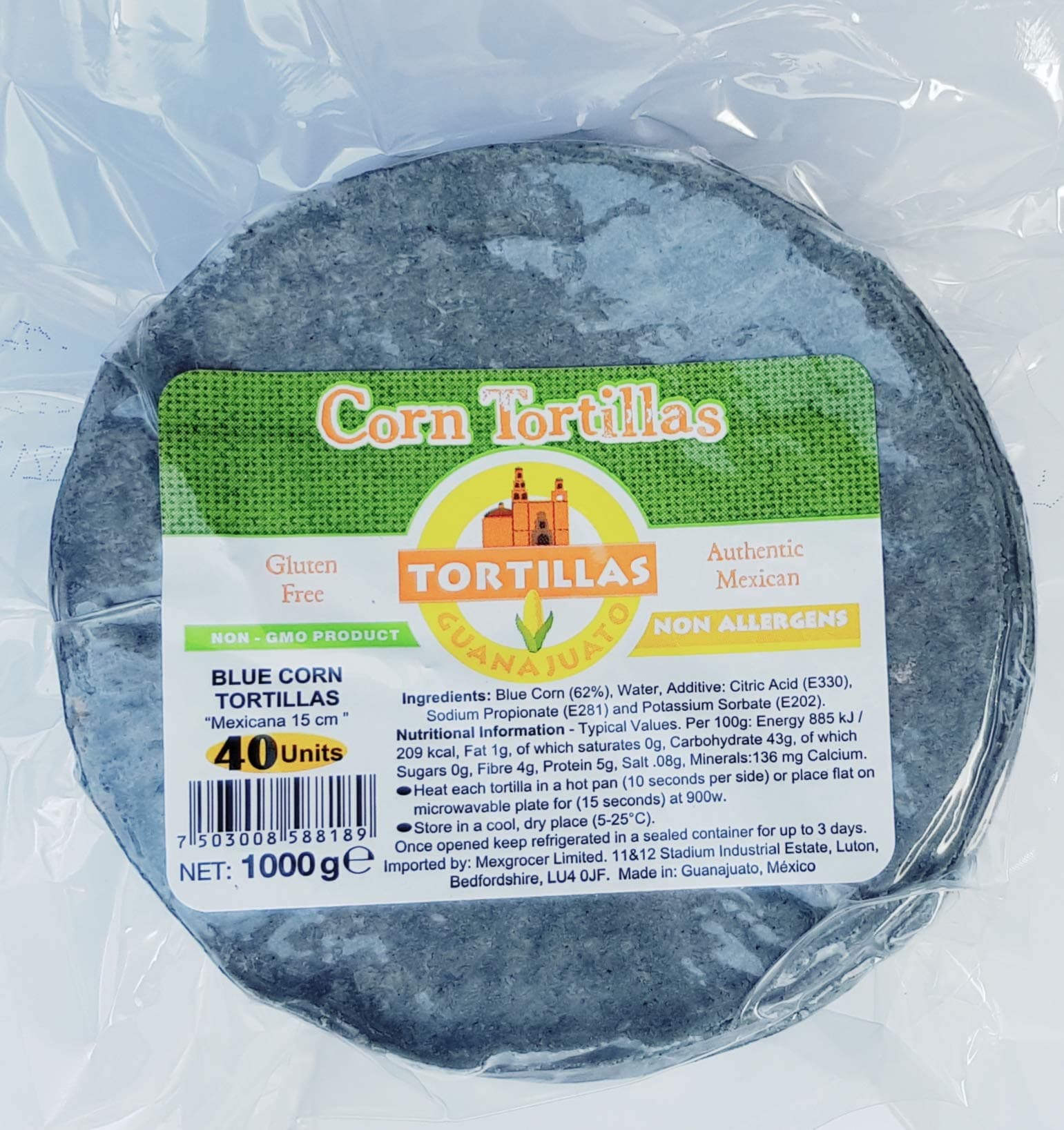 Blue Corn Tortillas 1kg (40)