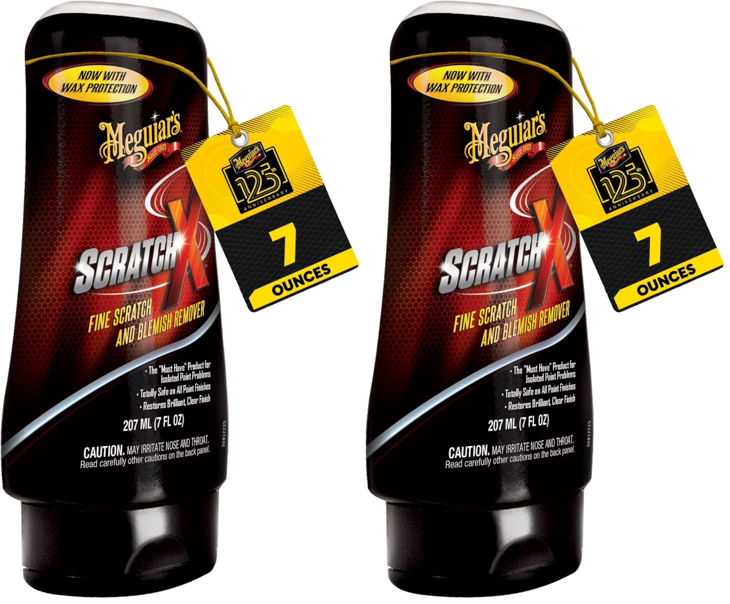 Meguiar's Scratch-X G10307, Fine Scratch | Blemish Remover, Restores Clarity for Car Paint, Works Quickly & Easily, Safe and Effective on All Glossy Paints and Clear Coats, 7 Oz (Pack of 2)