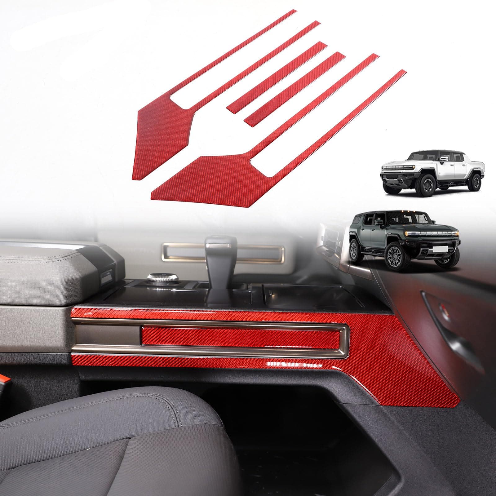 Gear Shift Console Trim Frame Compatible with Hummer EV 2024+, Center Console Side Panel Trim Frame Cover, for Hummer EV Center Console Side Dust Resistant Protector Cover