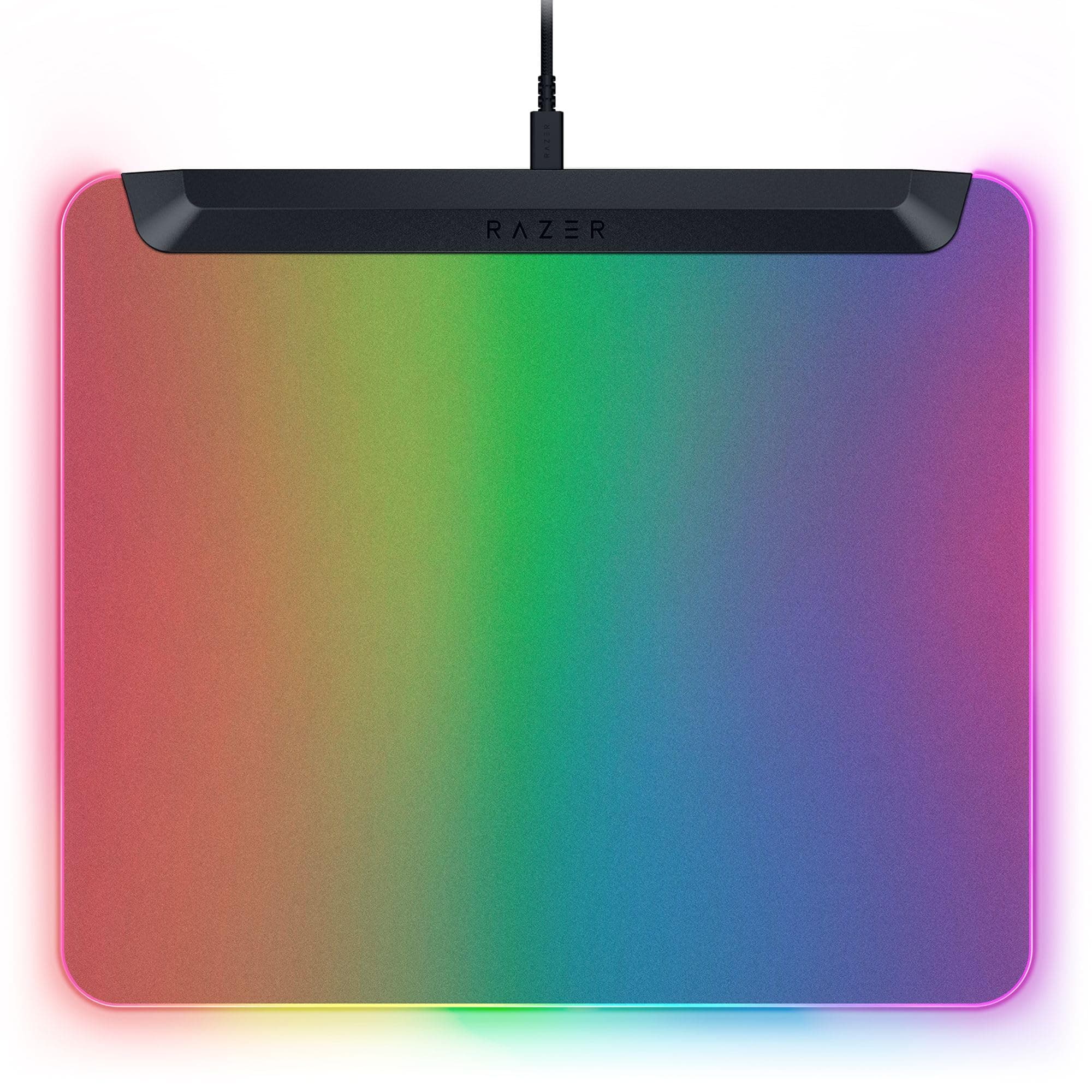 Firefly V2 Pro Fully Illuminated RGB Gaming Mouse Mat: Backlit Design - 15 Zone Chroma Lighting - USB 2.0 Port - Detachable USB Type C Cable - Micro Textured Surface - Anti Slip Base