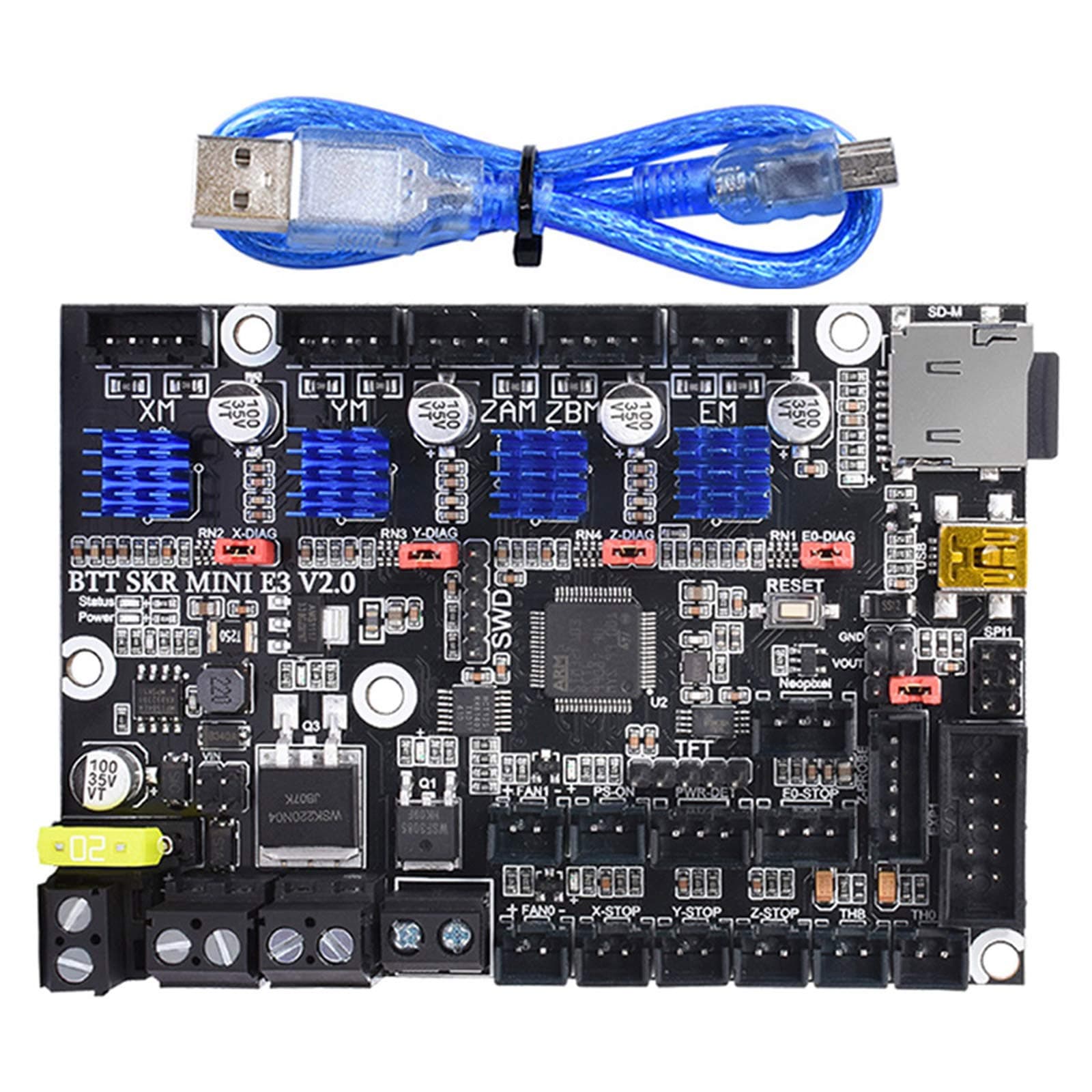 BIGTREETECH SKR Mini E3 V2.0 32Bit Silent Control Board Integrated with TMC2209 UART Stepper Mortor Driver for Ender 3 Pro/Ender 5 3D Printer