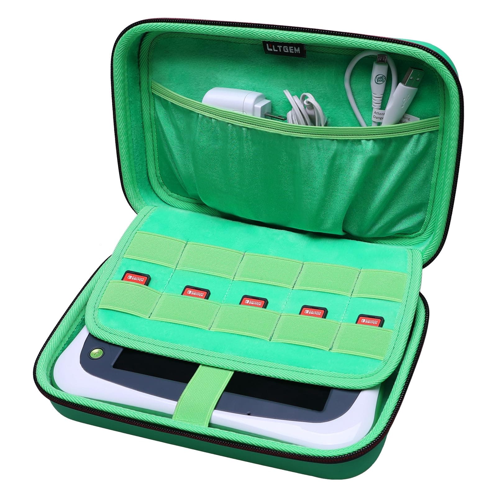 LTGEM Hard Case for Leapfrog LeapPad Ultimate Ready for School Tablet - Travel Protective Carrying Storage Bag（Green）