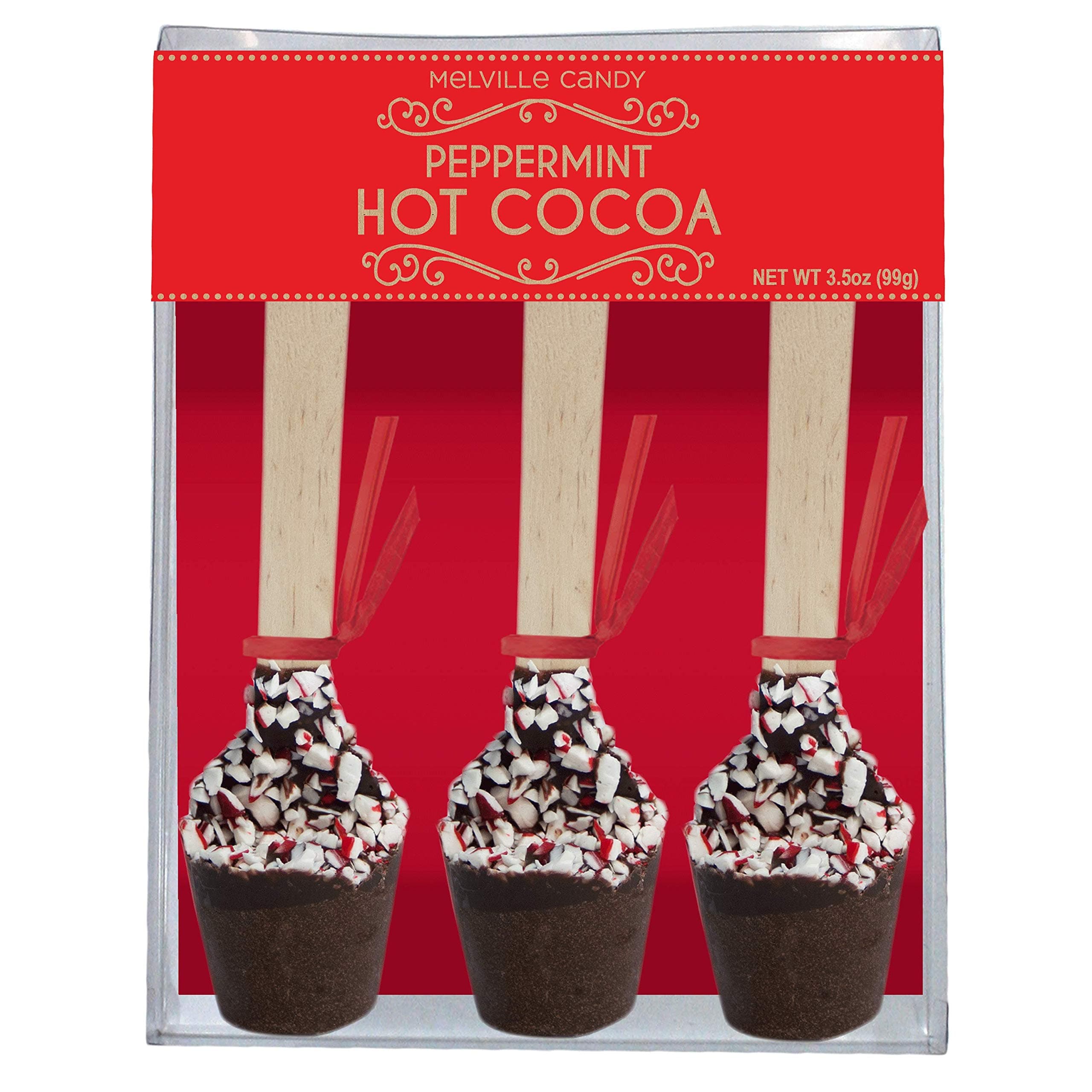 Hot Chocolate Maker Spoon With Peppermint (3-3Ct Gift Set)