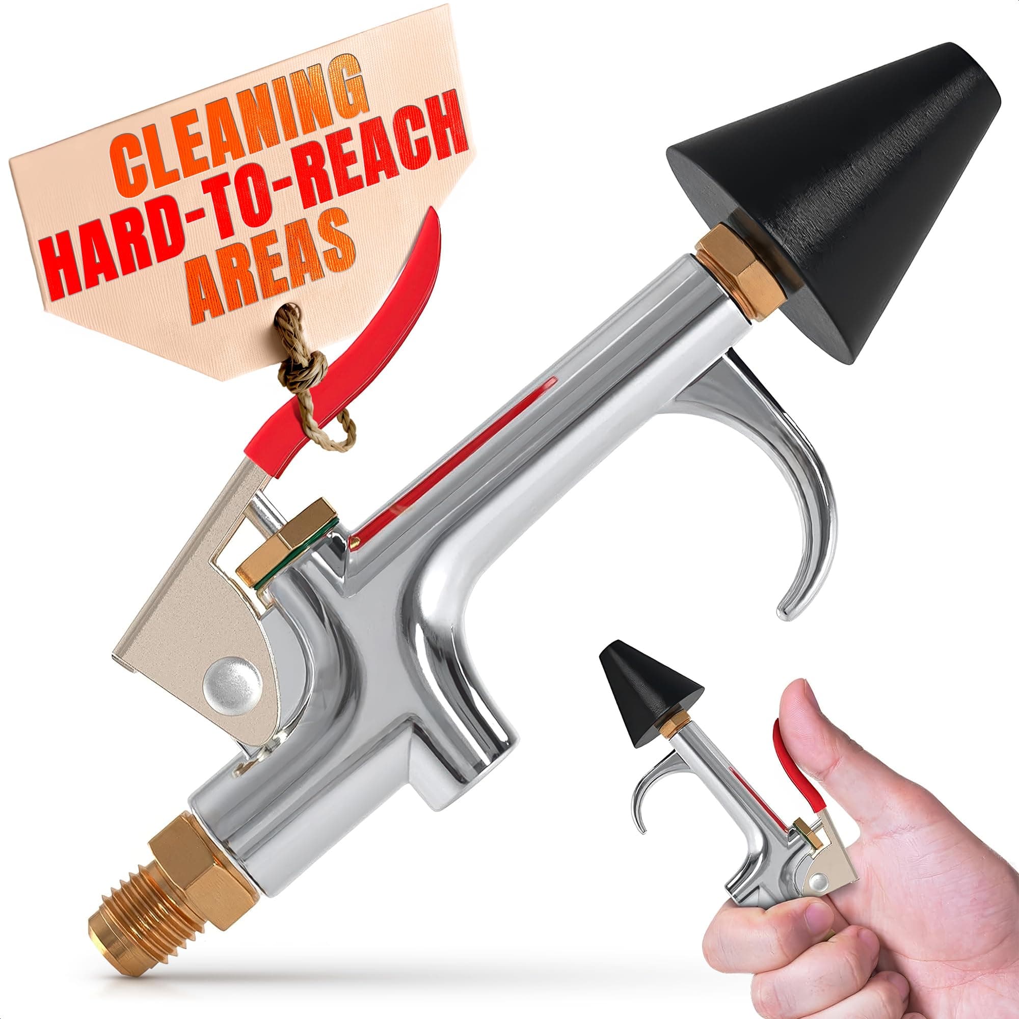 VIKROM A/C Line Set Flush Tool Canister Gun Nozzle Stainless steel Replacement Kit