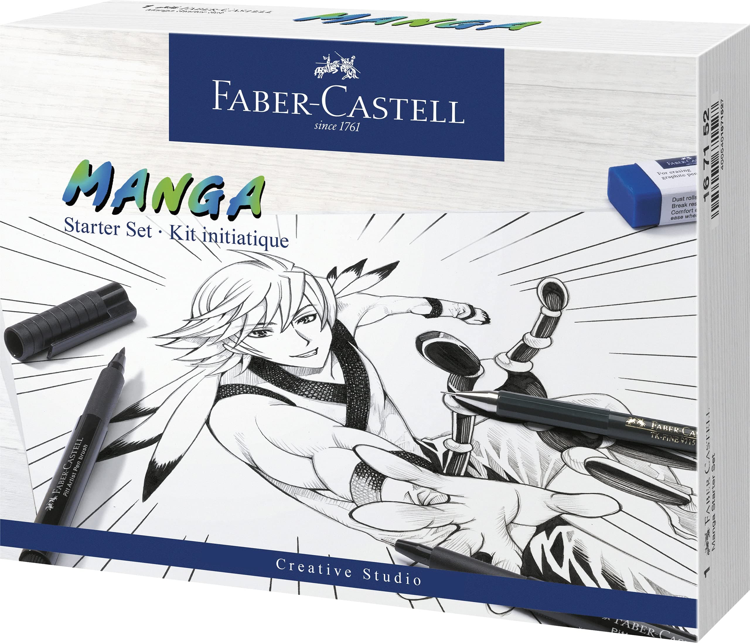 Faber-Castell Creative Studio Manga Starter Set, Multicoloured, For Art, Craft, Drawing, Sketching, Home, School, University, Colouring
