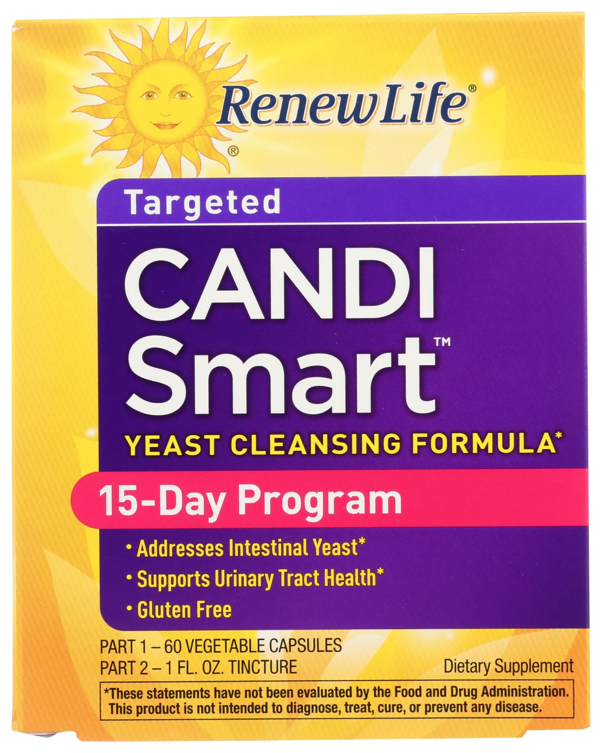 Renew Life CandiSmart 15-Day Yeast Cleansing Program, 218 g