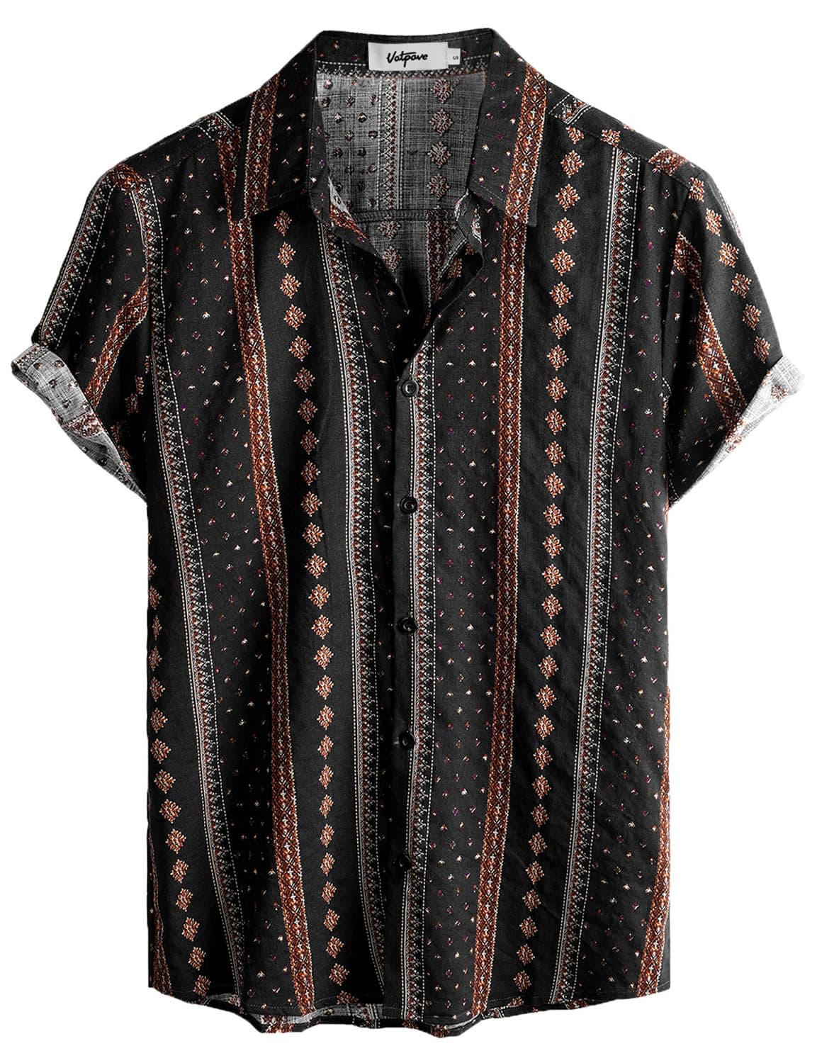 VATPAVE Mens Floral Hawaiian Shirts Short Sleeve Button Down Beach Shirts