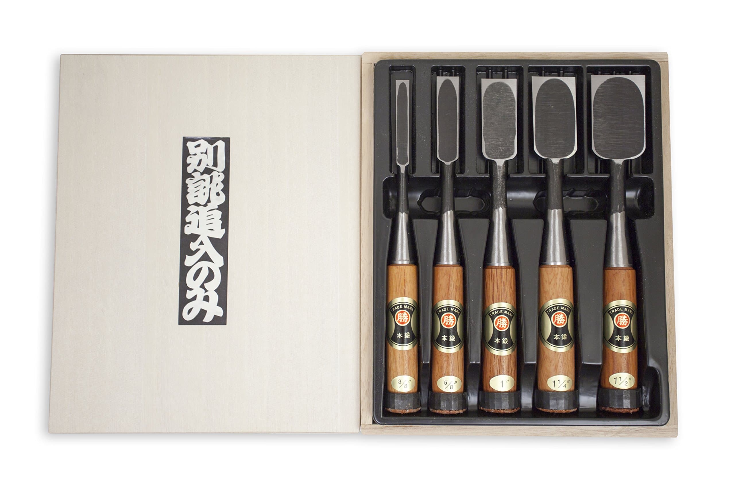 Marukatsu Authentic Japanese Chisel Set (5 Piece)