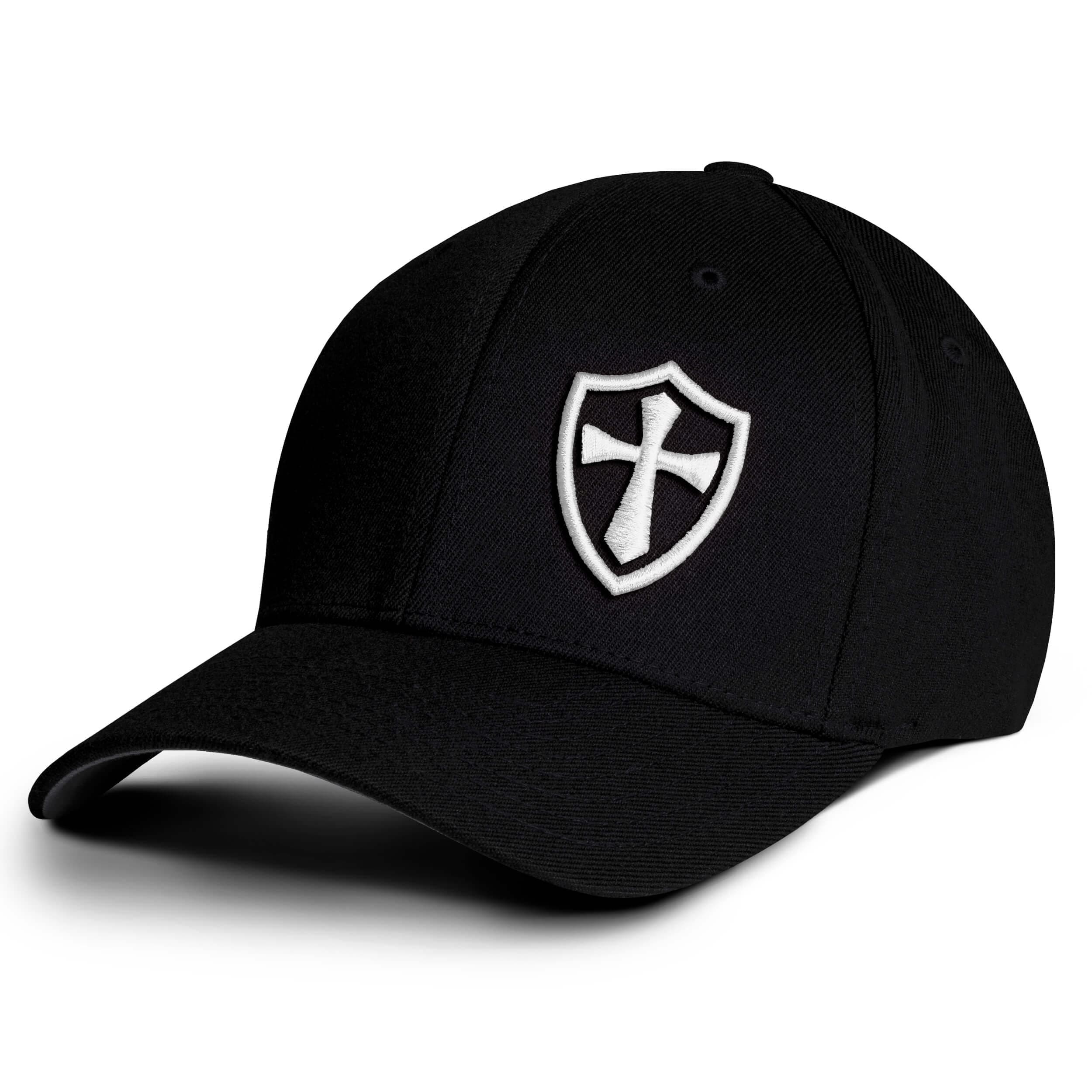 Crusader Baseball Cap for Men, Mid Profile Stretch Fitted