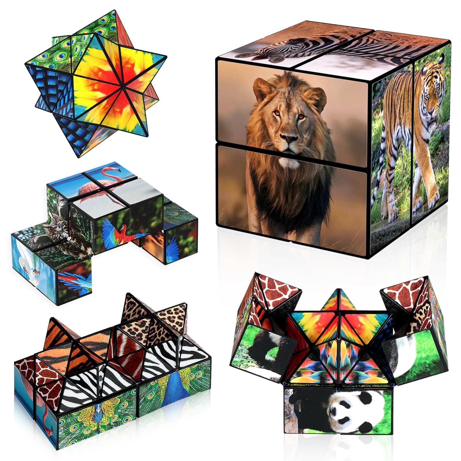 – Euclidean Cube Infinity Cube Fidget Toy 2 in 1 Star Cube for Kids, Animal Toys for Ages 3-12, Travel Yoshimoto Cube for 3+ Years Old Boys Girls Gifts