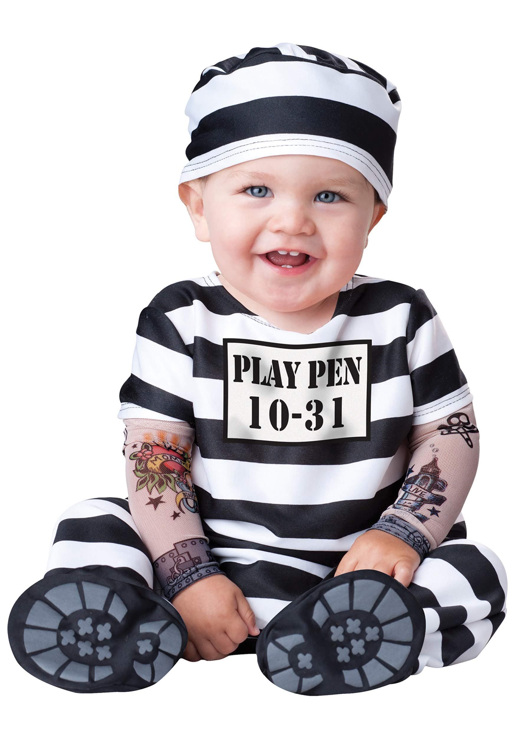 Incharacter Baby's Time Out Convict Infant Costume, Small 6-12months