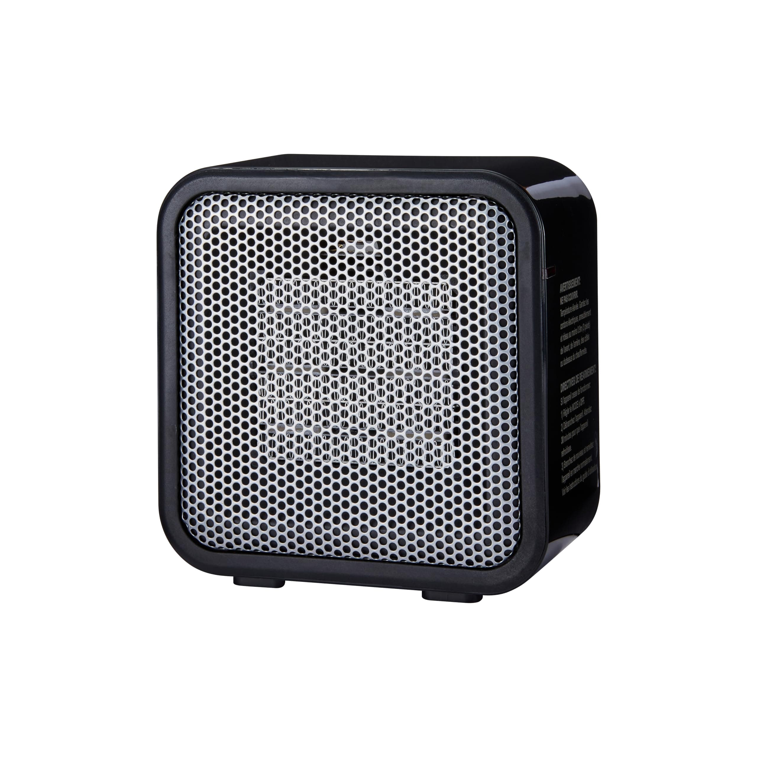 Amazon Basic 500 Watt Ceramic Small Space Personal Mini Heater Black DQ1722D 8.6 x 14.7 x 15.2 cm