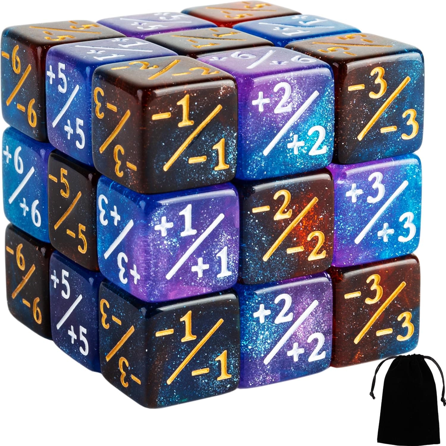 24 Pieces MTG Counter Dice Plus 1 Magic Counters +1/+1 Buff Dice Set Life Tokens Commander Deck for TCG MTG Cards Accessories