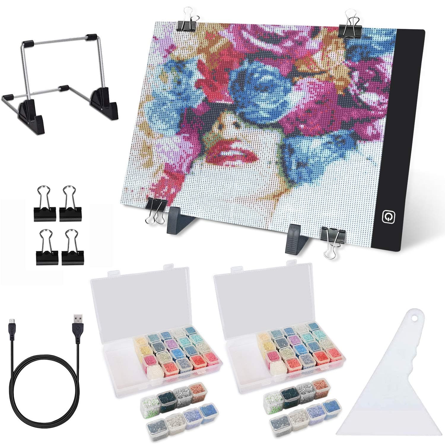 Perzomido 10PCS A4 LED Light Pad with USB Powered - Three-Level Brightness Adjustment Diamond Painting Light Box for Artists Sketching & Drawing Diamond Painting