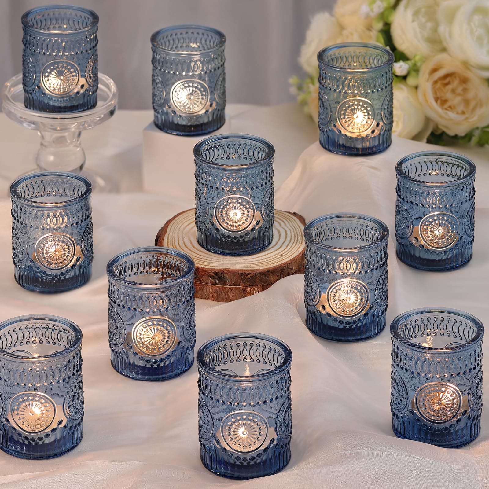 DARJEN Blue Candle Holders
