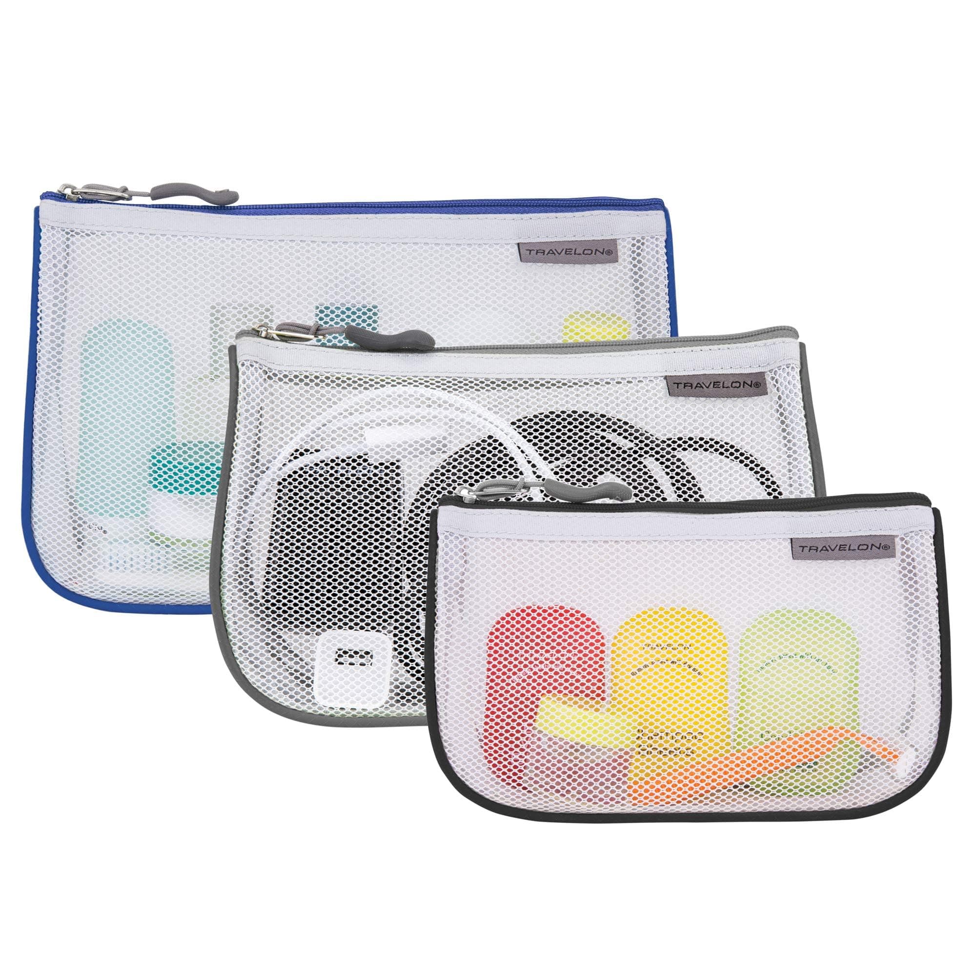 Set of 3 Assorted Piped Pouches