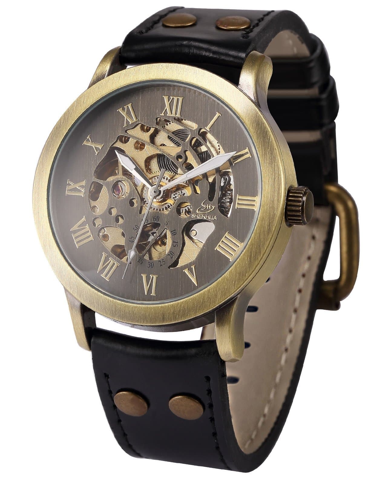 AMPM24 Men's Skeleton Leather Automatic Watch Watch