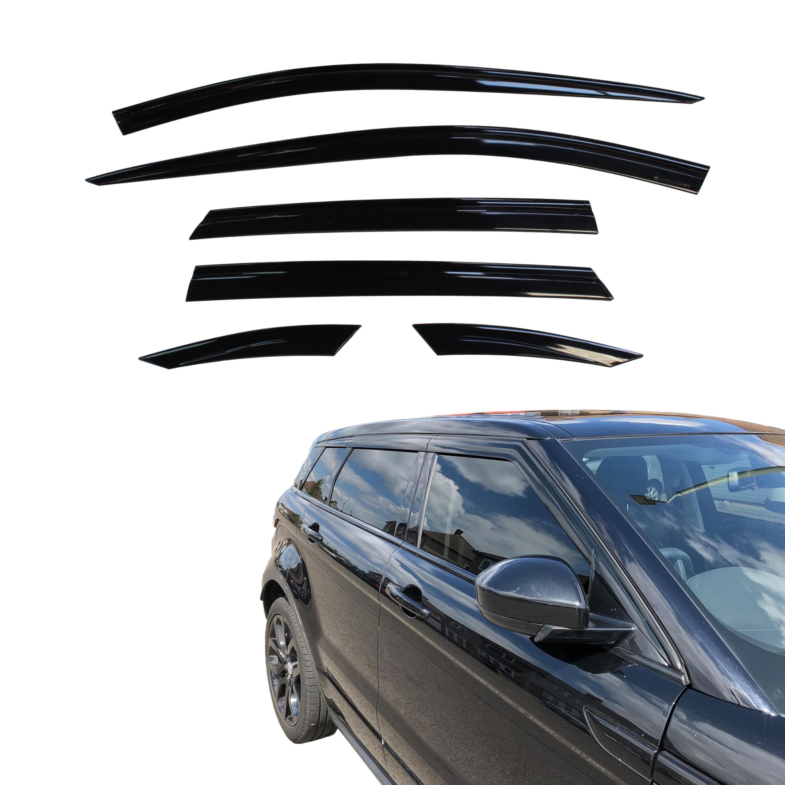 AUTO CLOVER Wind Deflectors Set for Range Rover Evoque 2011+ (6 pieces)