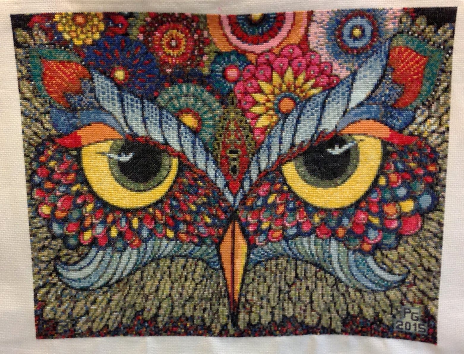 Owl face - Modern Abstract Cross Stitch kit