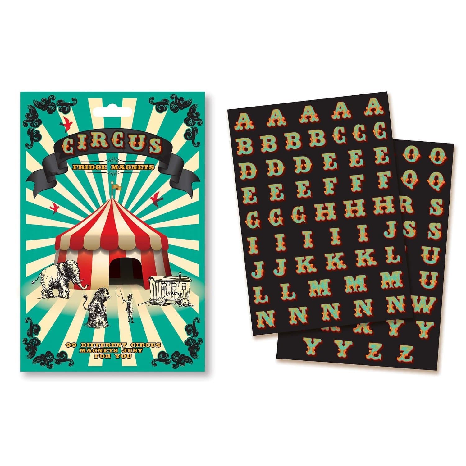 Circus Themed Fridge Letter Magnets