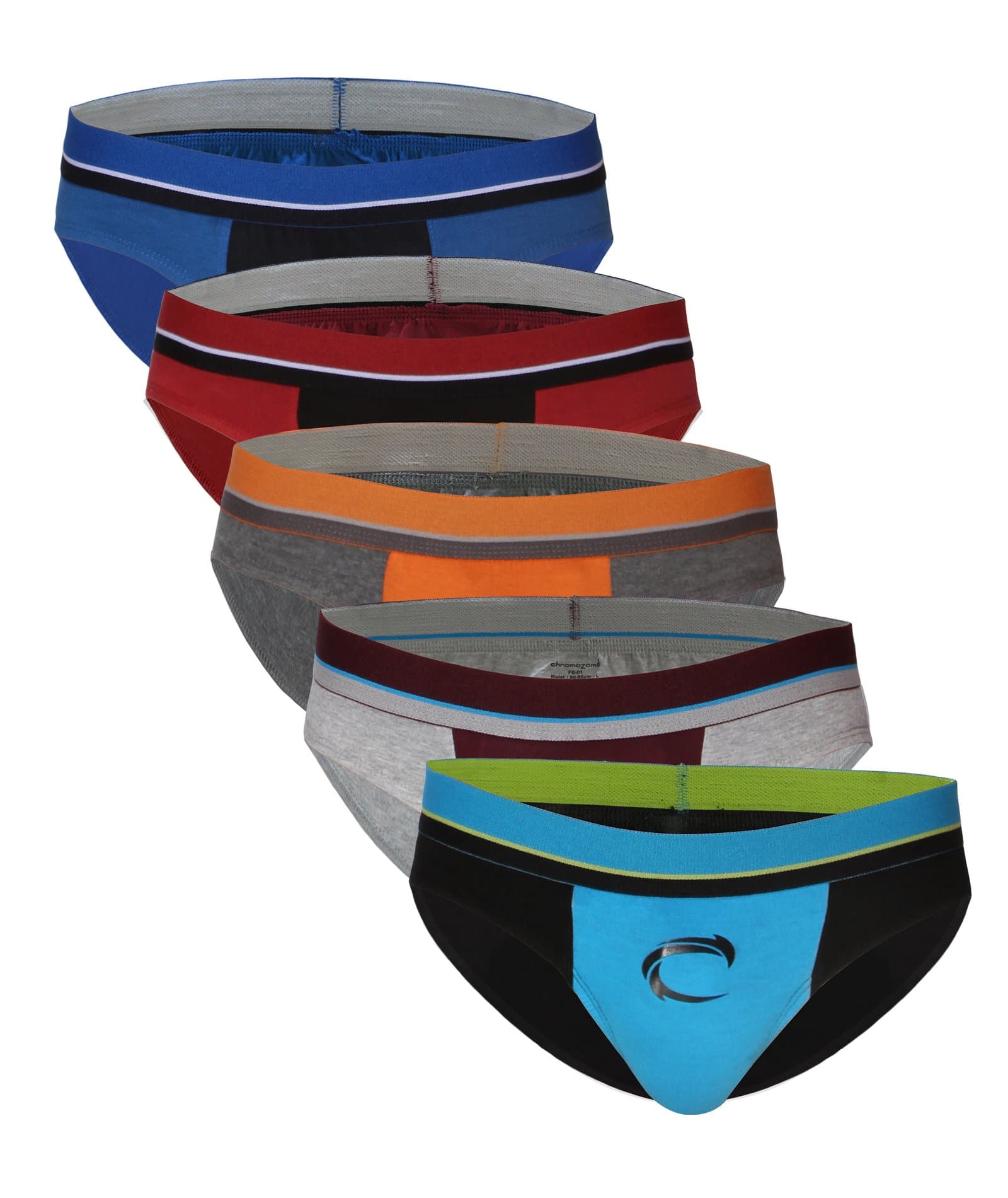 Chromozome Men's Solid Brief (Pack of 5)
