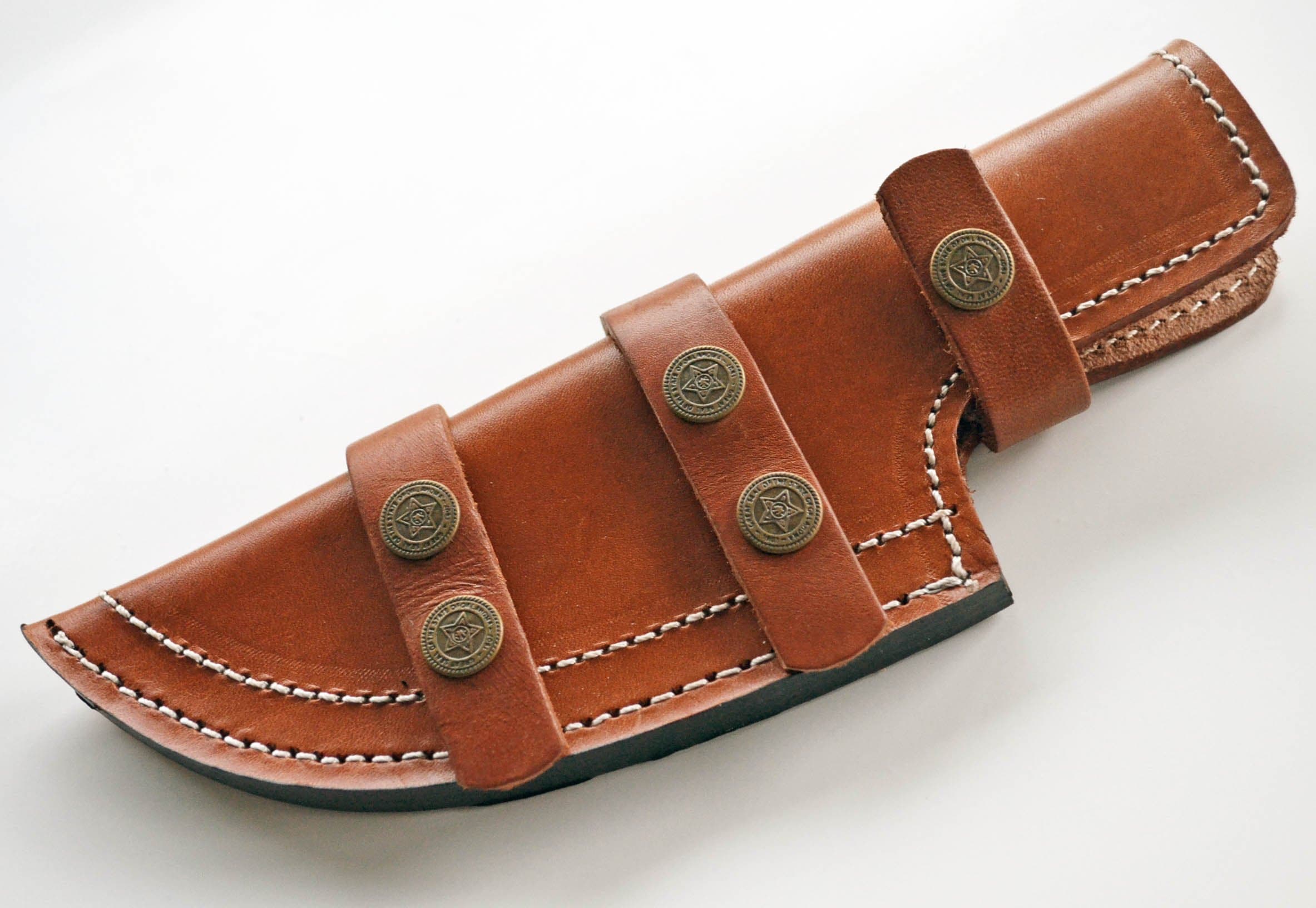 Whole Earth SupplyEXTRA LARGE - Light Brown Thick Leather Tracker Sheath Blade Knife Blanks Knives