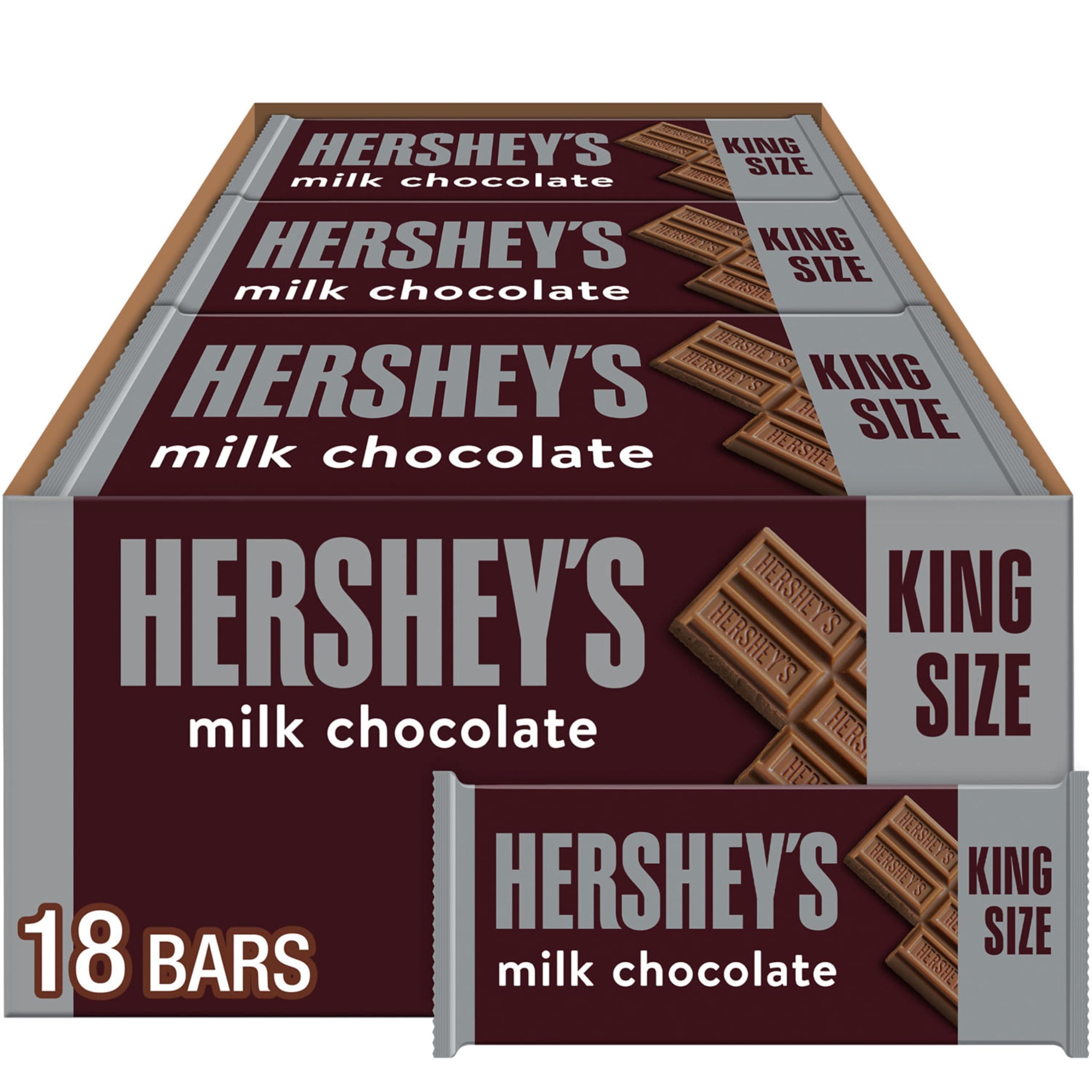 Milk Chocolate King Size, Candy Bars, 2.6 oz (18 Count)