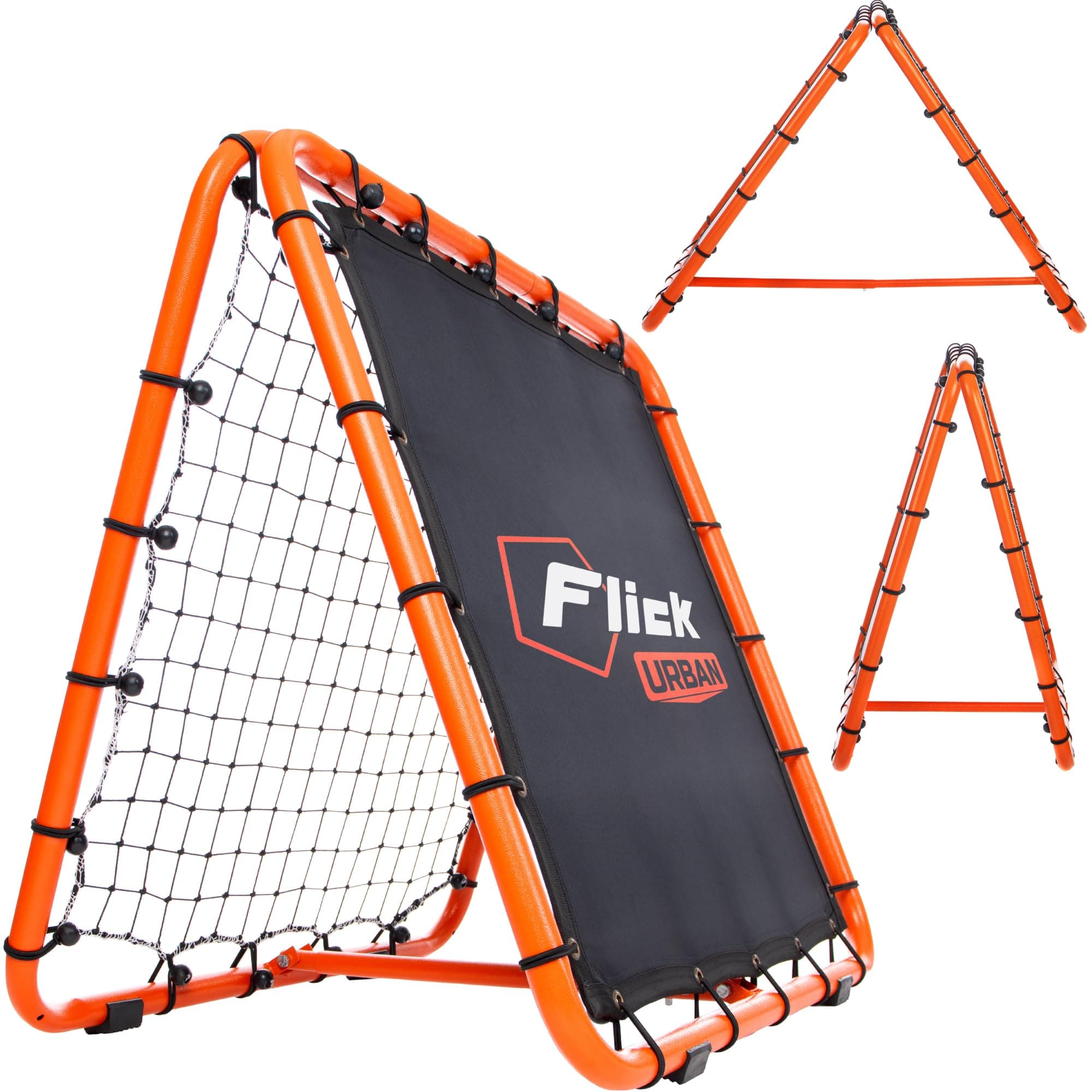 FLICK Urban Dual Speed Rebounder - 2-In-1 Adjustable Double Sided Football Rebounder & Rebounder Net - Soccer Training Equipment – Portable Goalkeeper Precision Training Equipment