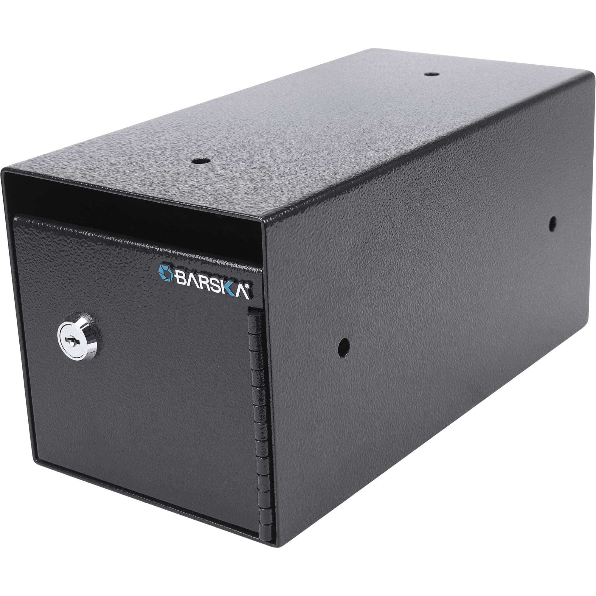 Barska Key Lock Depository Drop Safe – Steel Lock Box with Drop Slot, Anti-Fishing Baffle, for Cash, Receipts, Keys & Valuables – Ideal for Business & Office Use