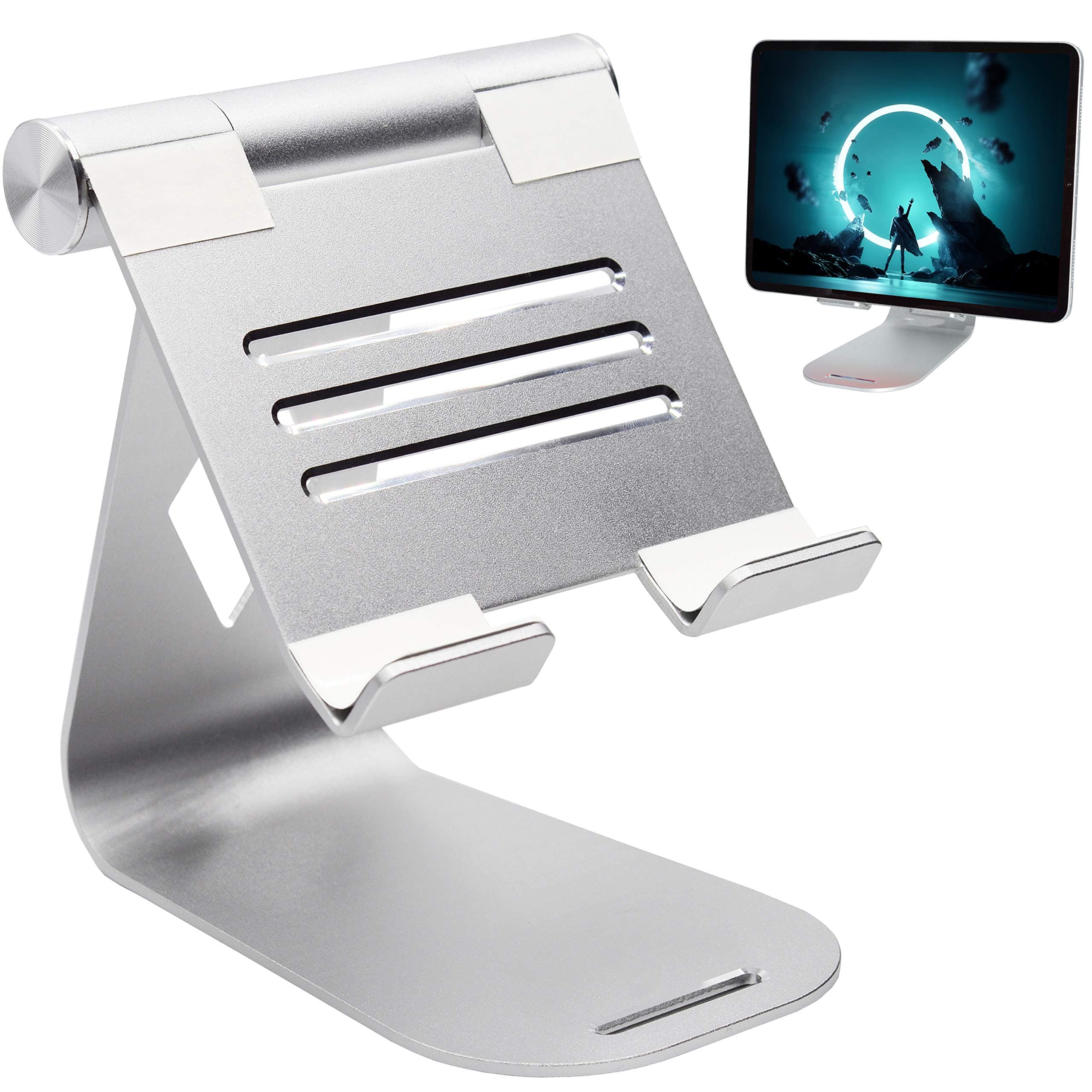 Tablet Holder Stand for Desk Adjustable, CooGee Tablet Stand Dock Desktop Compatible with iPad Mini Air Pro 11, Samsung Galaxy Tab, Nintendo Switch, Amazon Kindle Fire, Surface Pro