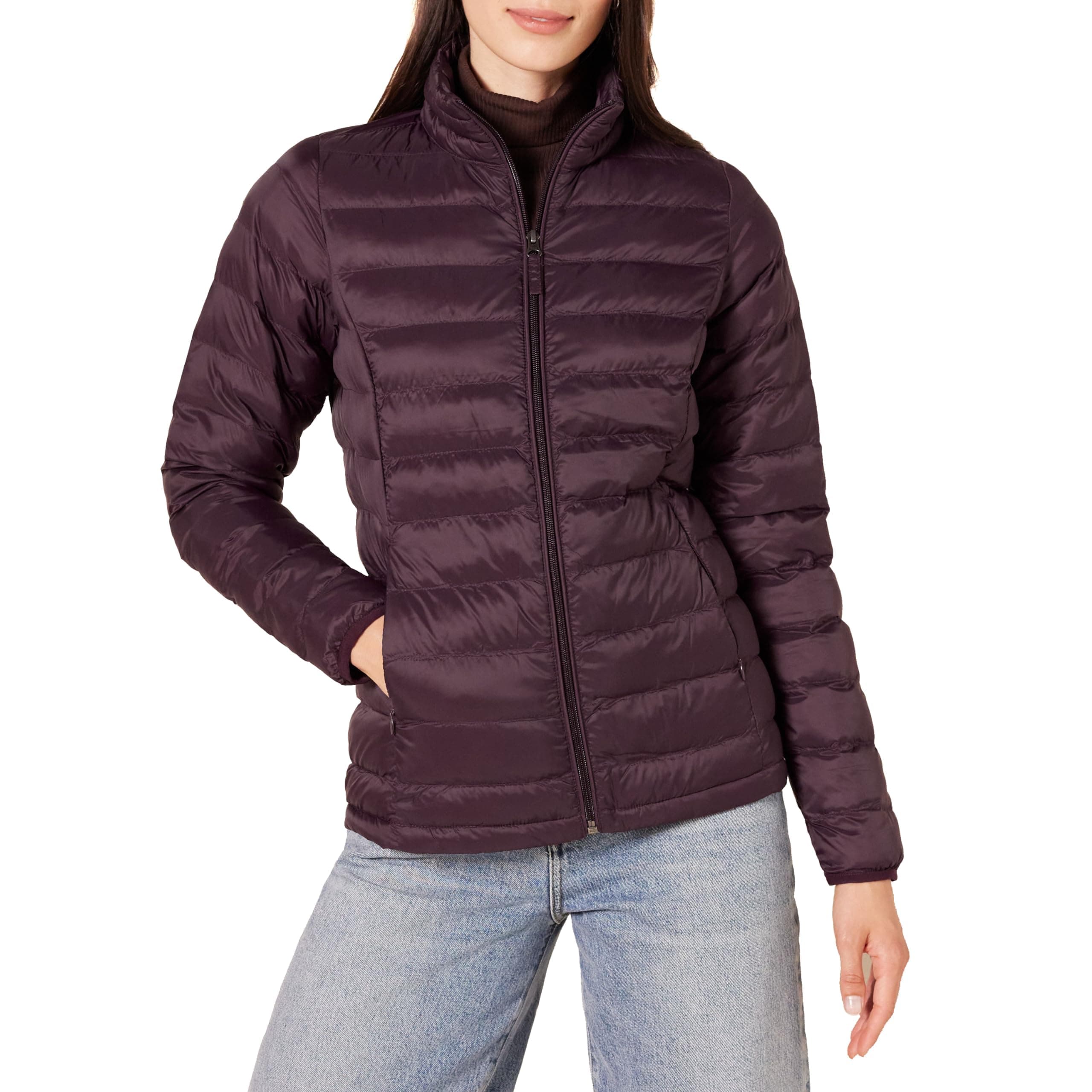 Amazon Essentials Women's Lightweight long-sleeved, water-resistant, packable puffer jacket (available in plus size