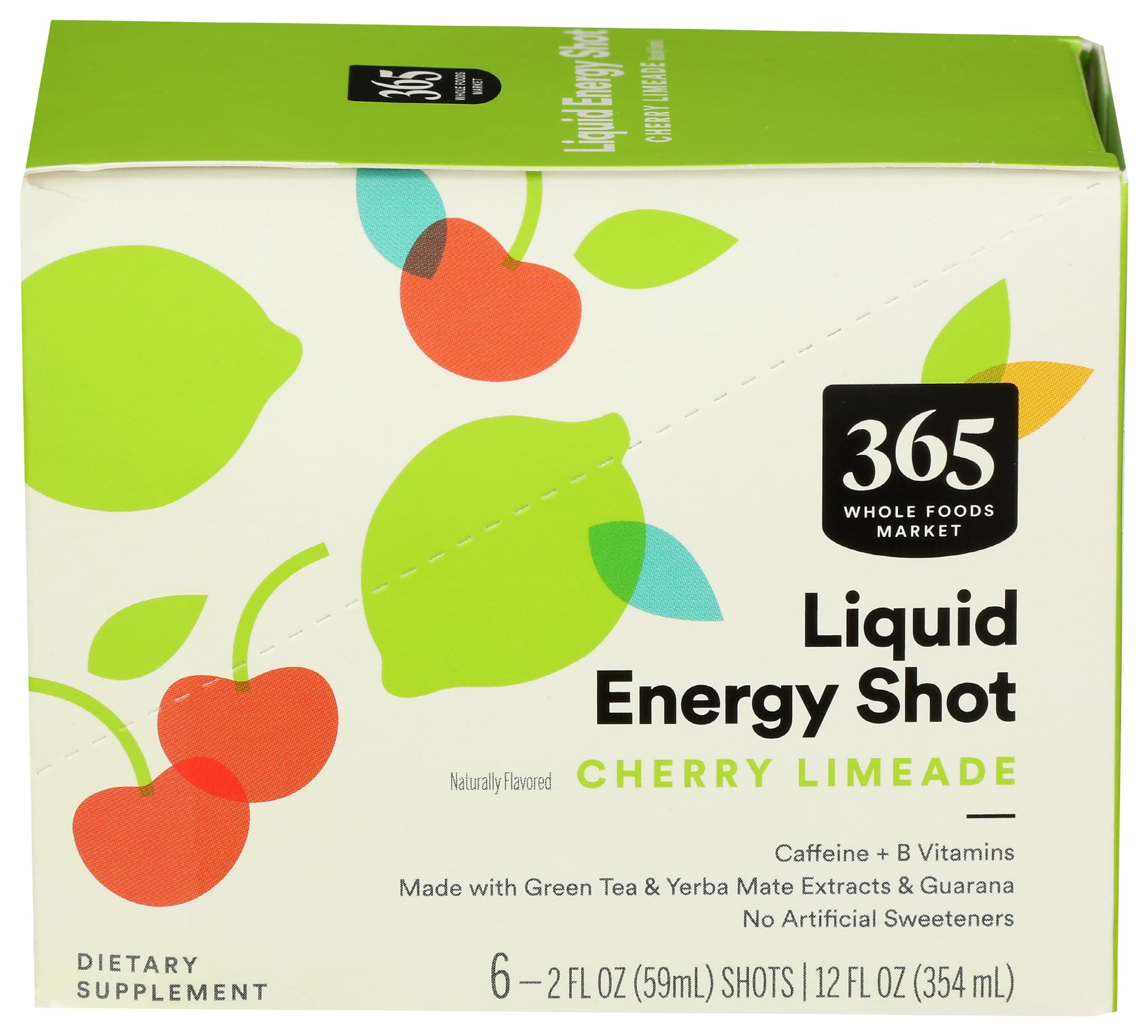 - 365 by Whole Foods Market Energy Shot, Cherry Limeade, 2 Fl Oz