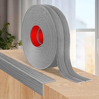 Flexible Wall Corner Protector Moulding Trim Peel and Stick Wall Corner Guards Edge Protector Self Adhesive Molding Trim Strip for Edge Ceiling (Light Gray Wood Grain, 1.6 in x 40 Ft)