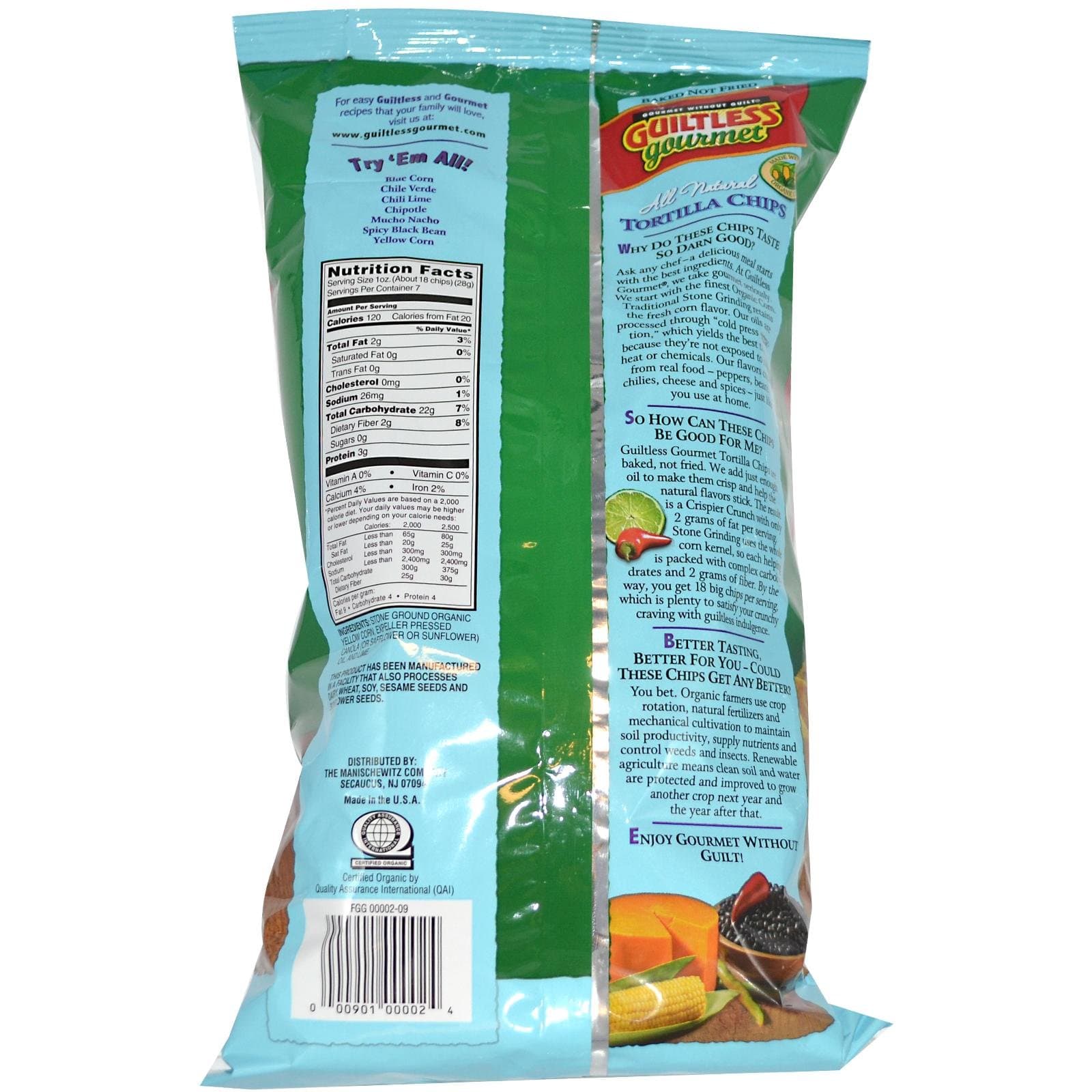 Unsalted Yellow Corn Tortilla Chips - 7 oz