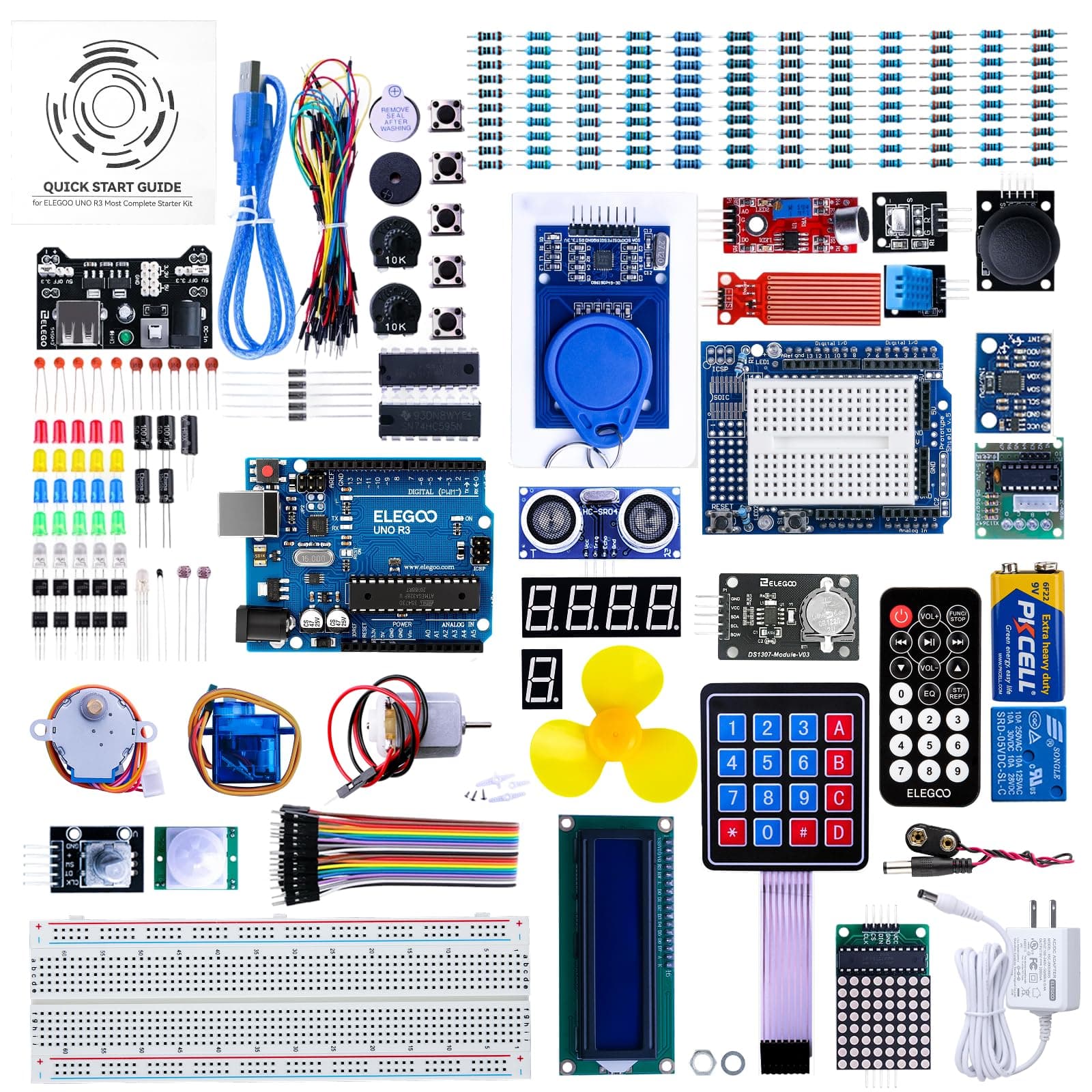 ELEGOO UNO R3 Project The Most Complete Ultimate Starter Kit Compatible with Arduino IDE with Tutorial