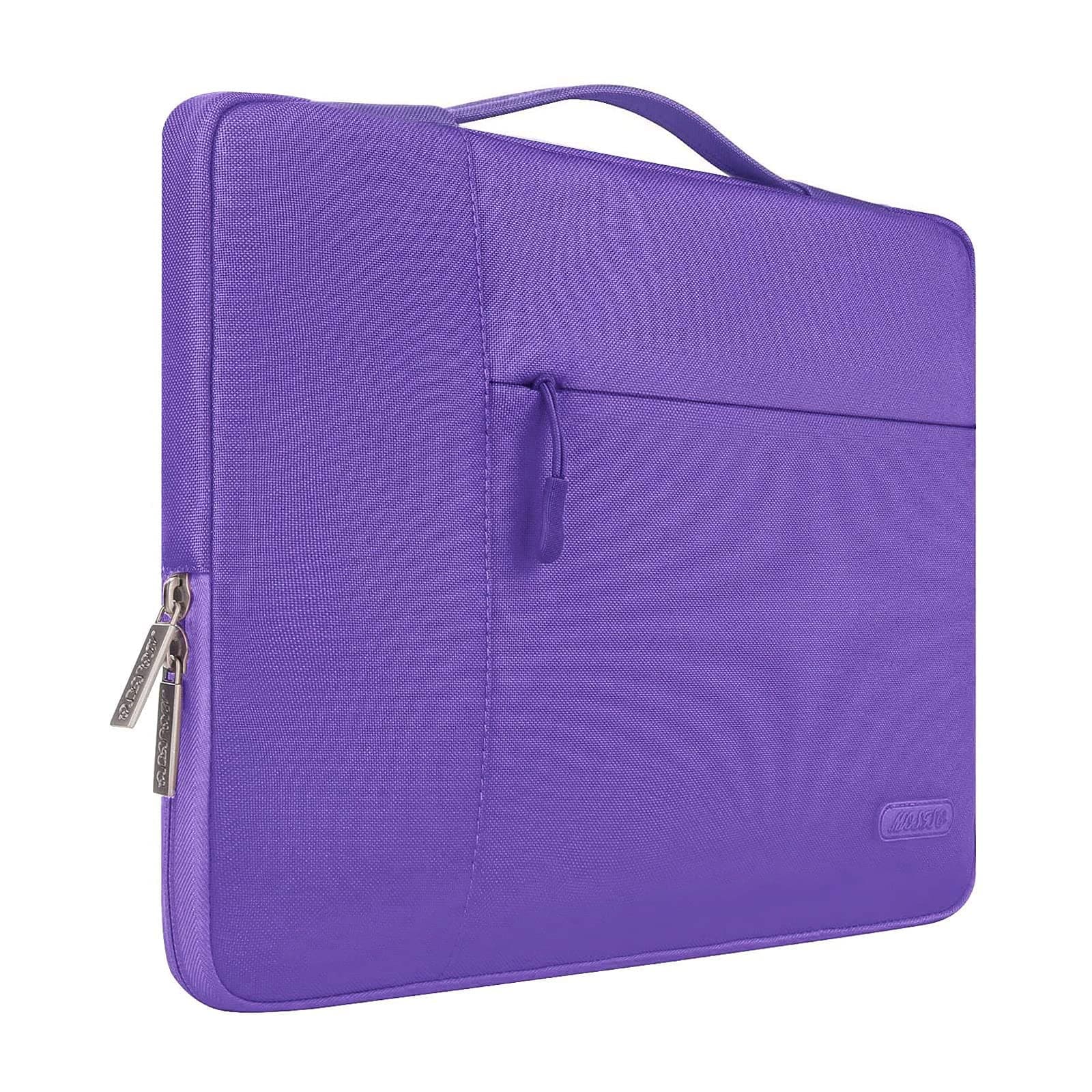 MOSISO Polyester Fabric Multifunctional Sleeve Briefcase Handbag Case Cover for 13-13.3 Inch Laptop, Notebook, MacBook Air/Pro, Ultra Violet