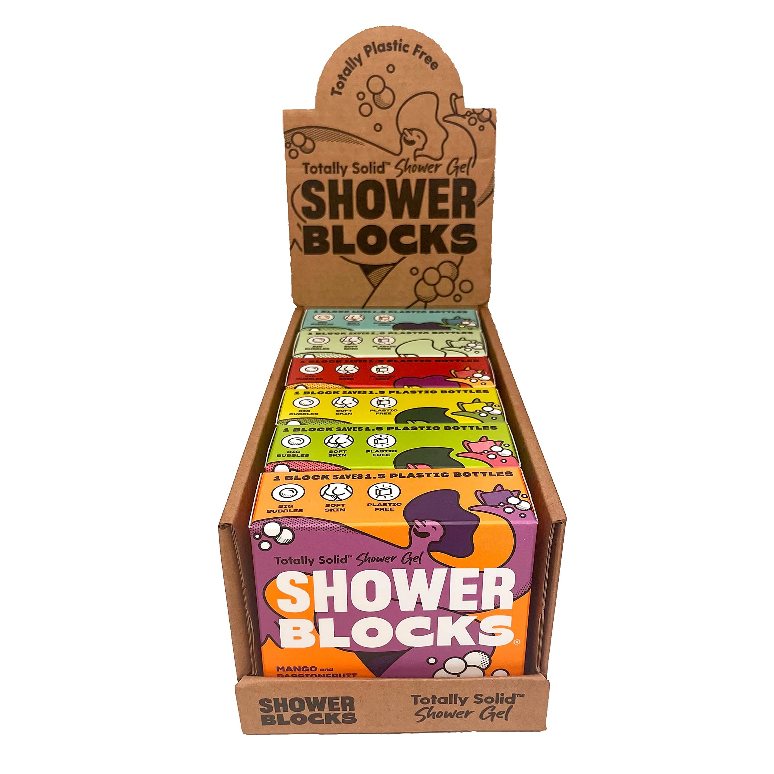 – Solid Shower Gels Mixed 6 Pack | Plastic, Cruelty and Paraben Free | Vegan | Moisturising Body Soaps For The shower