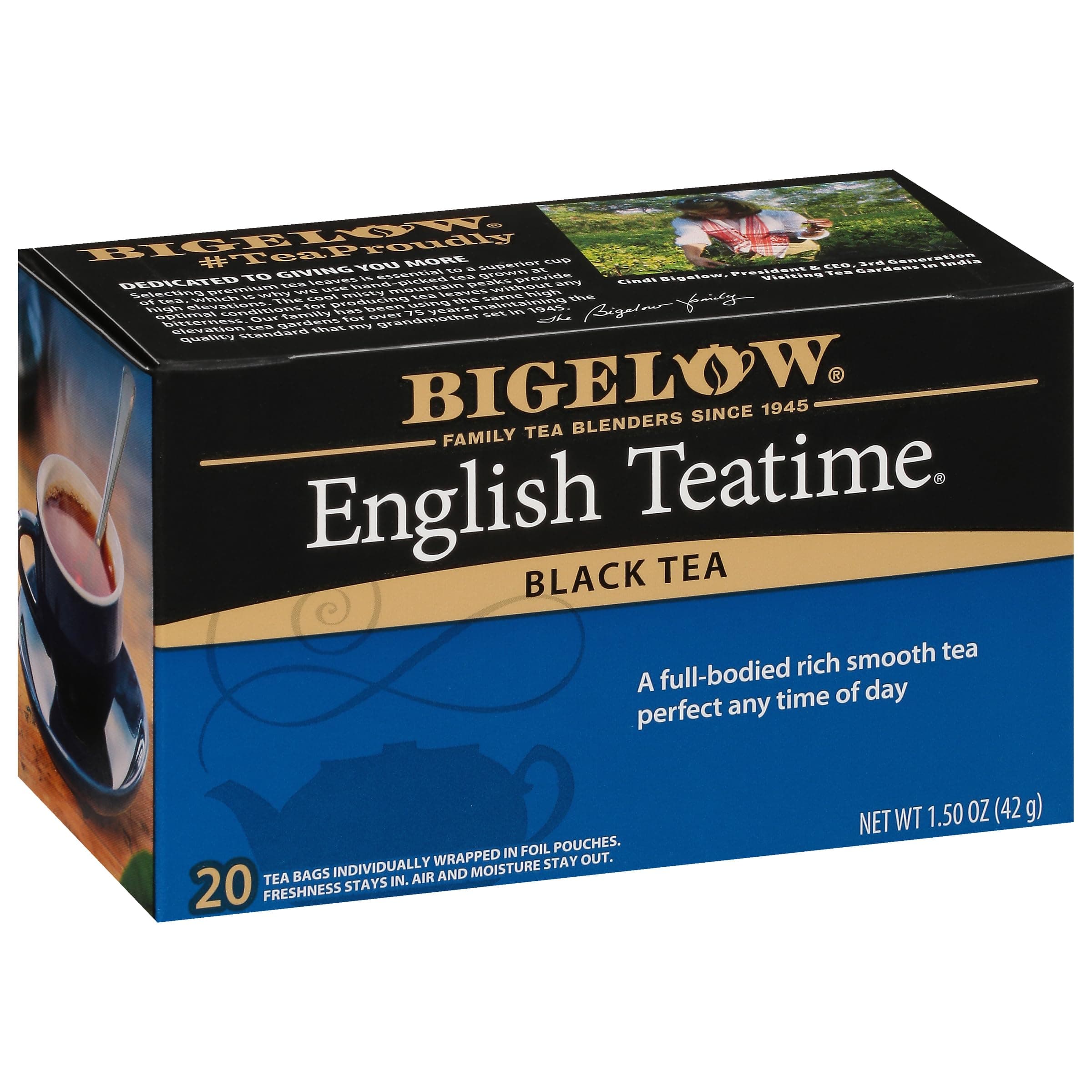 Bigelow Tea English Teatime Black Tea, Caffeinated Tea, 20 Count Box (Pack of 6), 120 Total Tea Bags